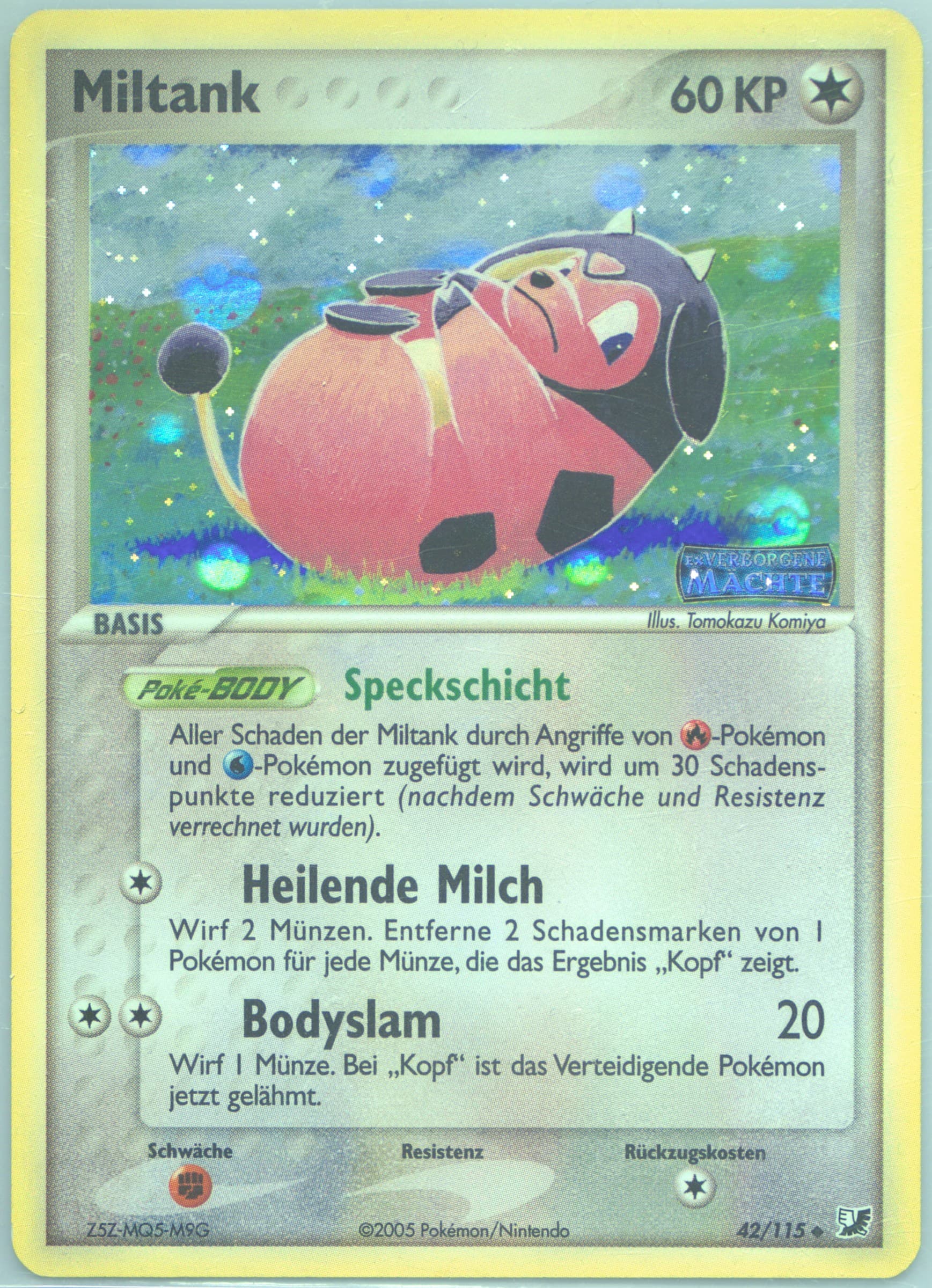 Miltank-Reverse Foil German (42) 2005 Pokemon EX Unseen Forces