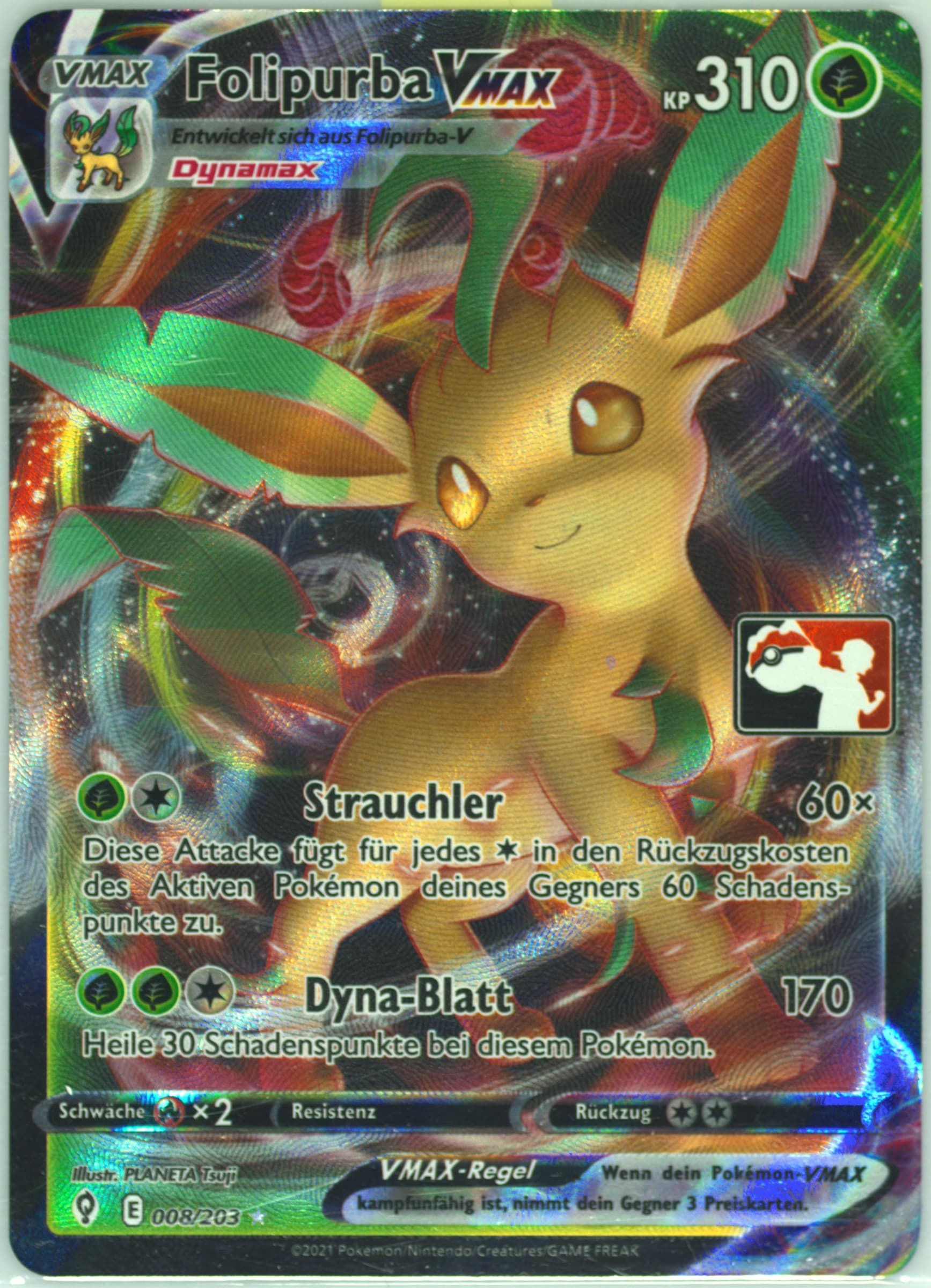Full Art/Folipurba Vmax German (008) 2022-2023 Pokemon Play! Pokemon Prize Pack