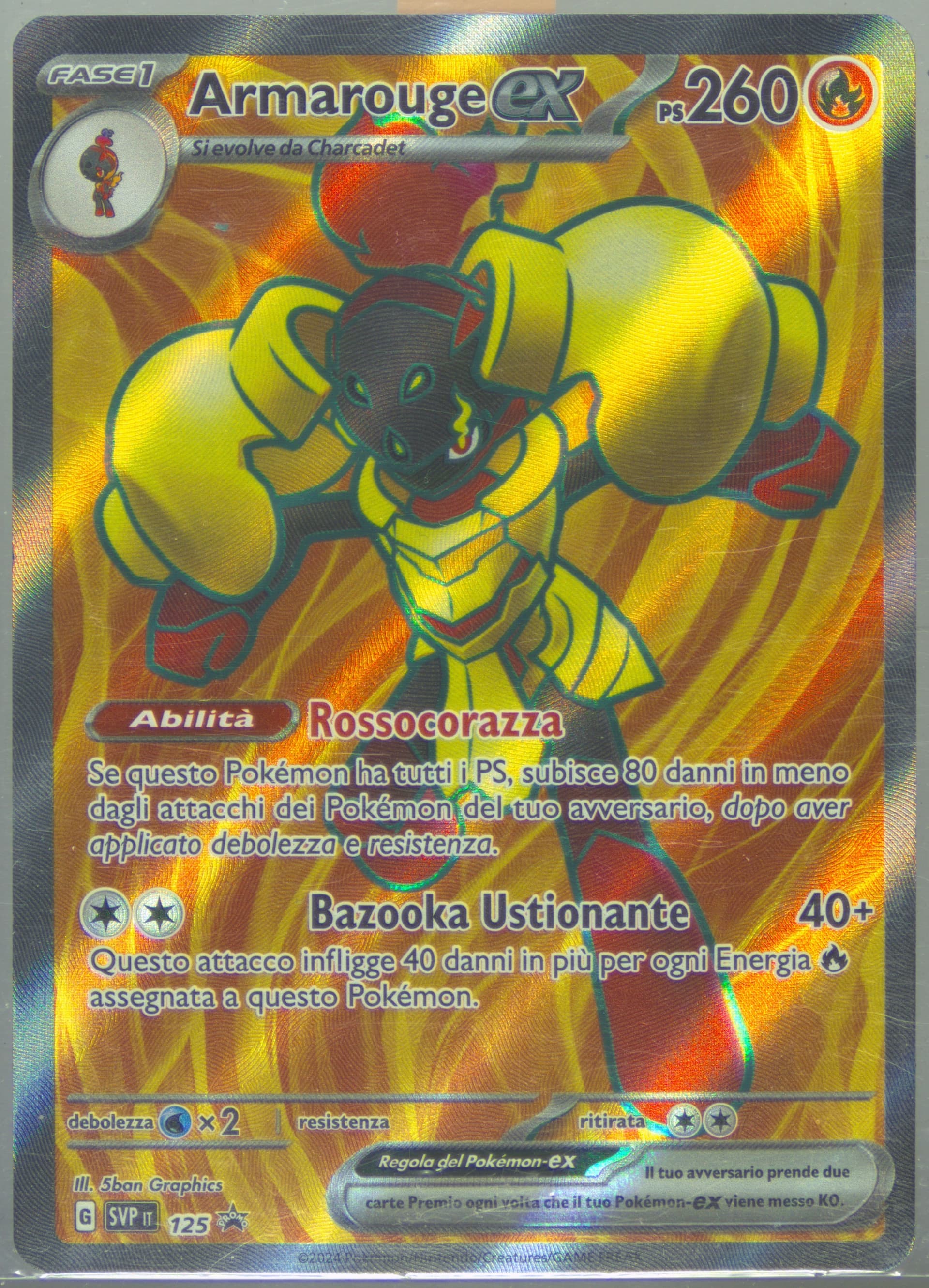 Armarouge EX Armarouge EX Premium Collection (125) 2024 Pokemon Italian Svp It-SV Black Star Promo