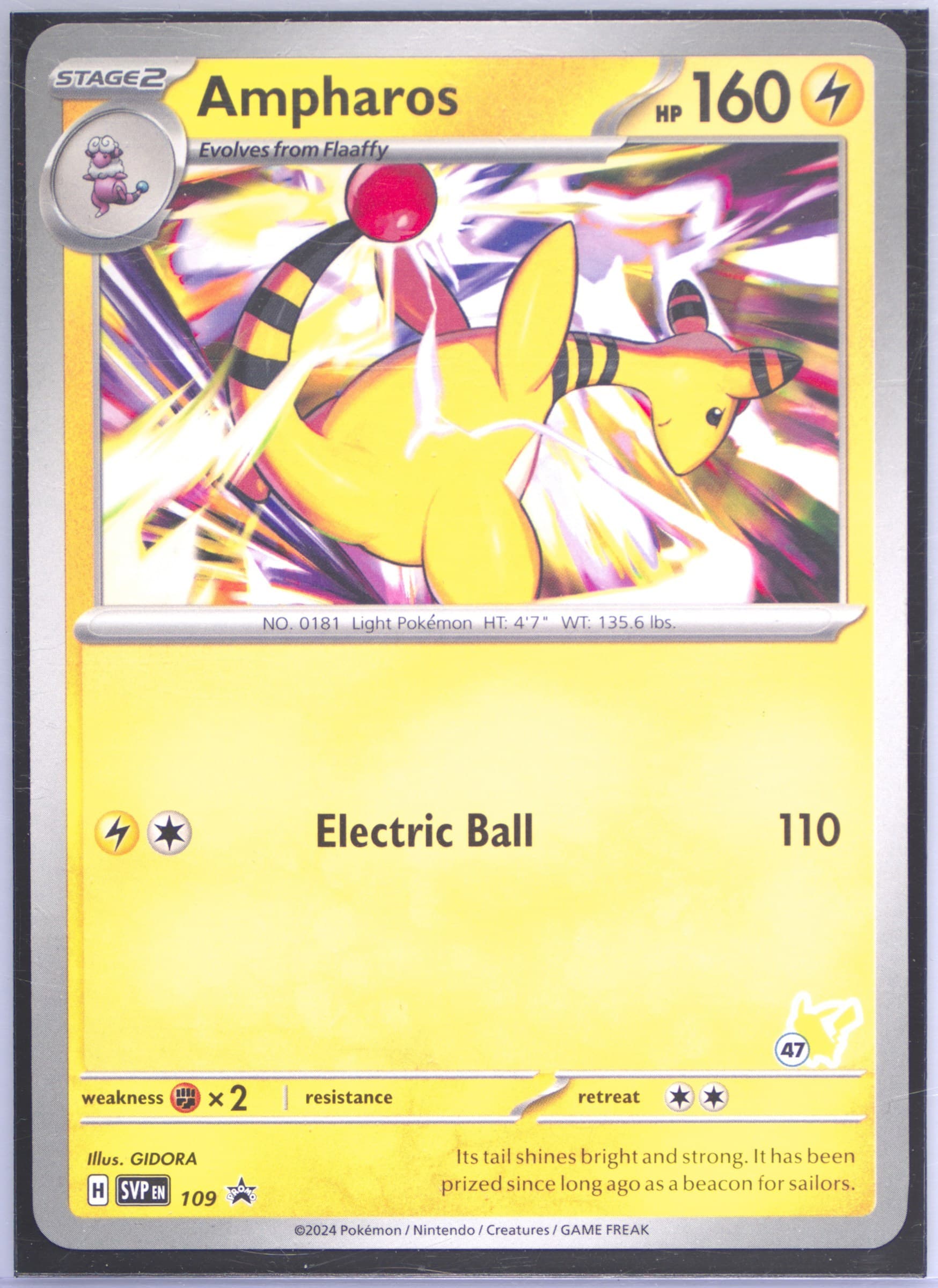 Ampharos (47) 2024 Pokemon Battle Academy