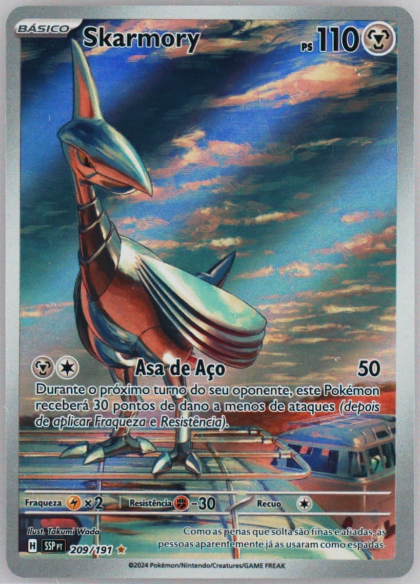 Skarmory Illustration Rare (209) 2024 Pokemon Portuguese Ssp PT-Surging Sparks