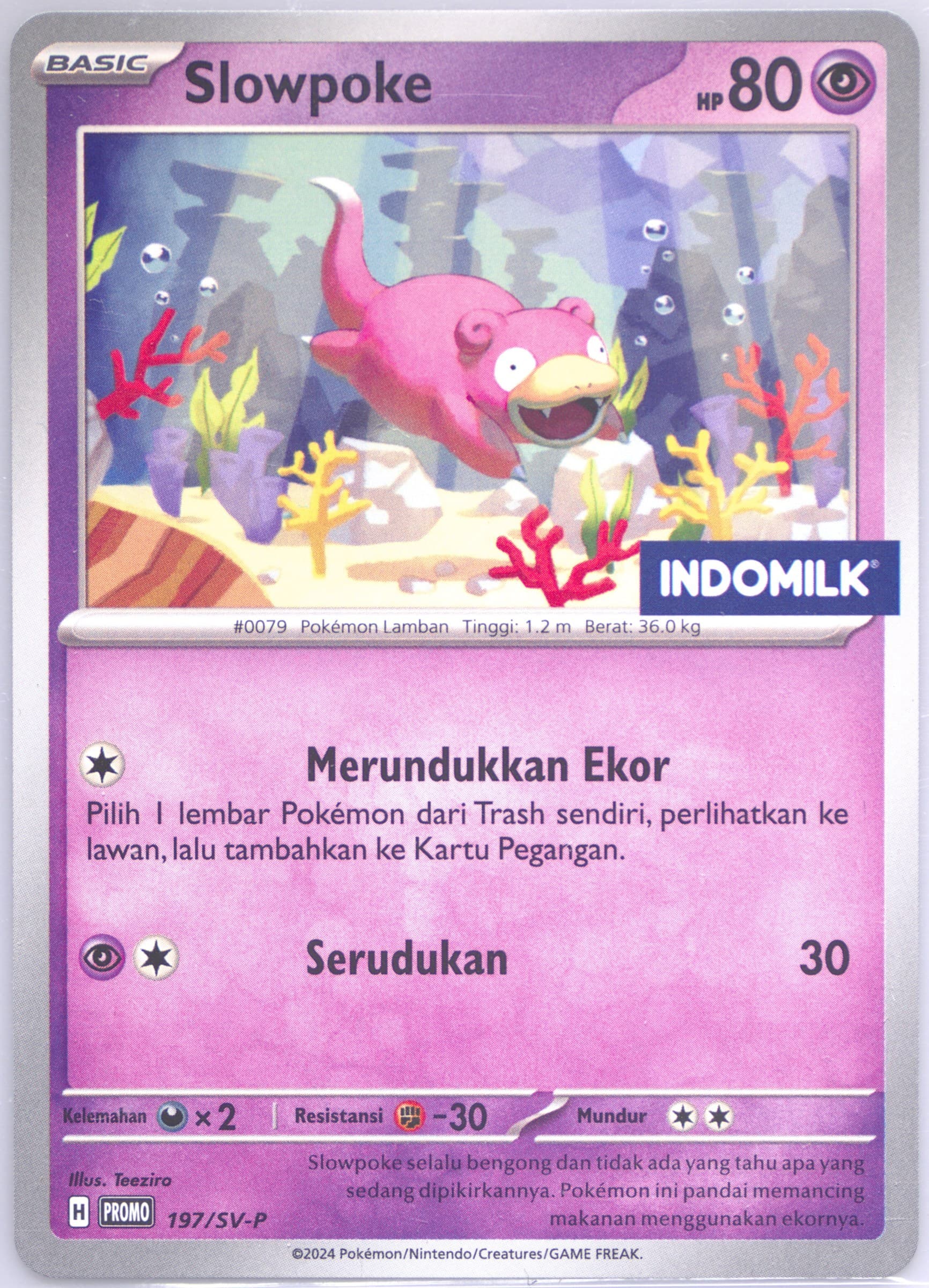 Slowpoke Indomilk Promo (197) 2024 Pokemon Indonesian SV-P Promo