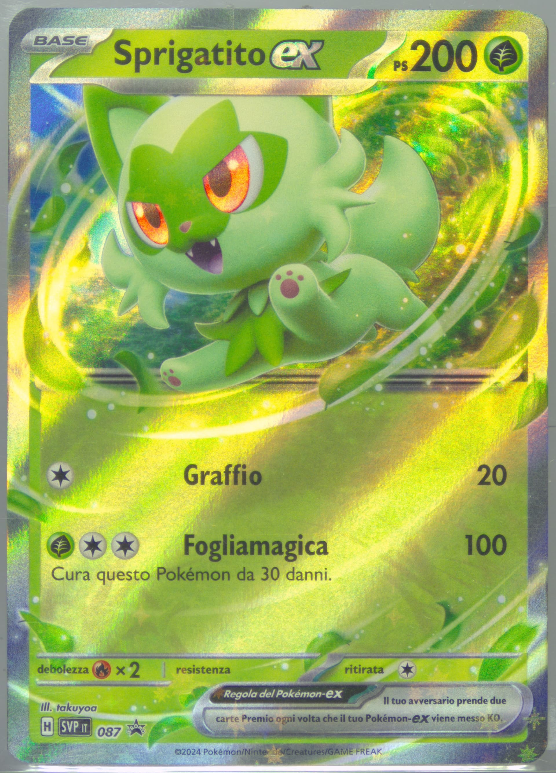 Sprigatito EX Paldea Adventure Chest (087) 2024 Pokemon Italian Svp It-SV Black Star Promo