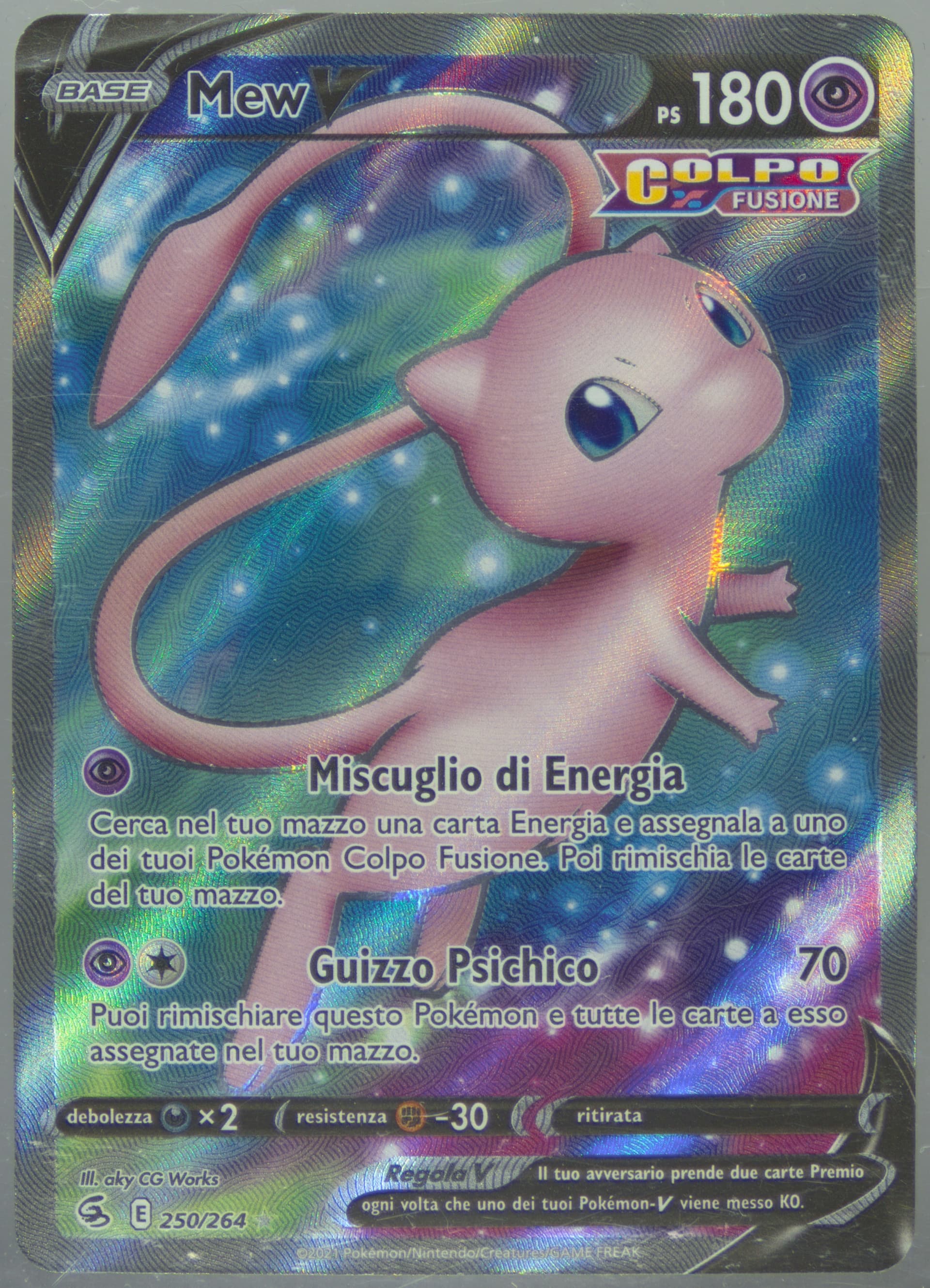 Full Art/Mew V Italian (250) 2021 Pokemon Sword & Shield Fusion Strike