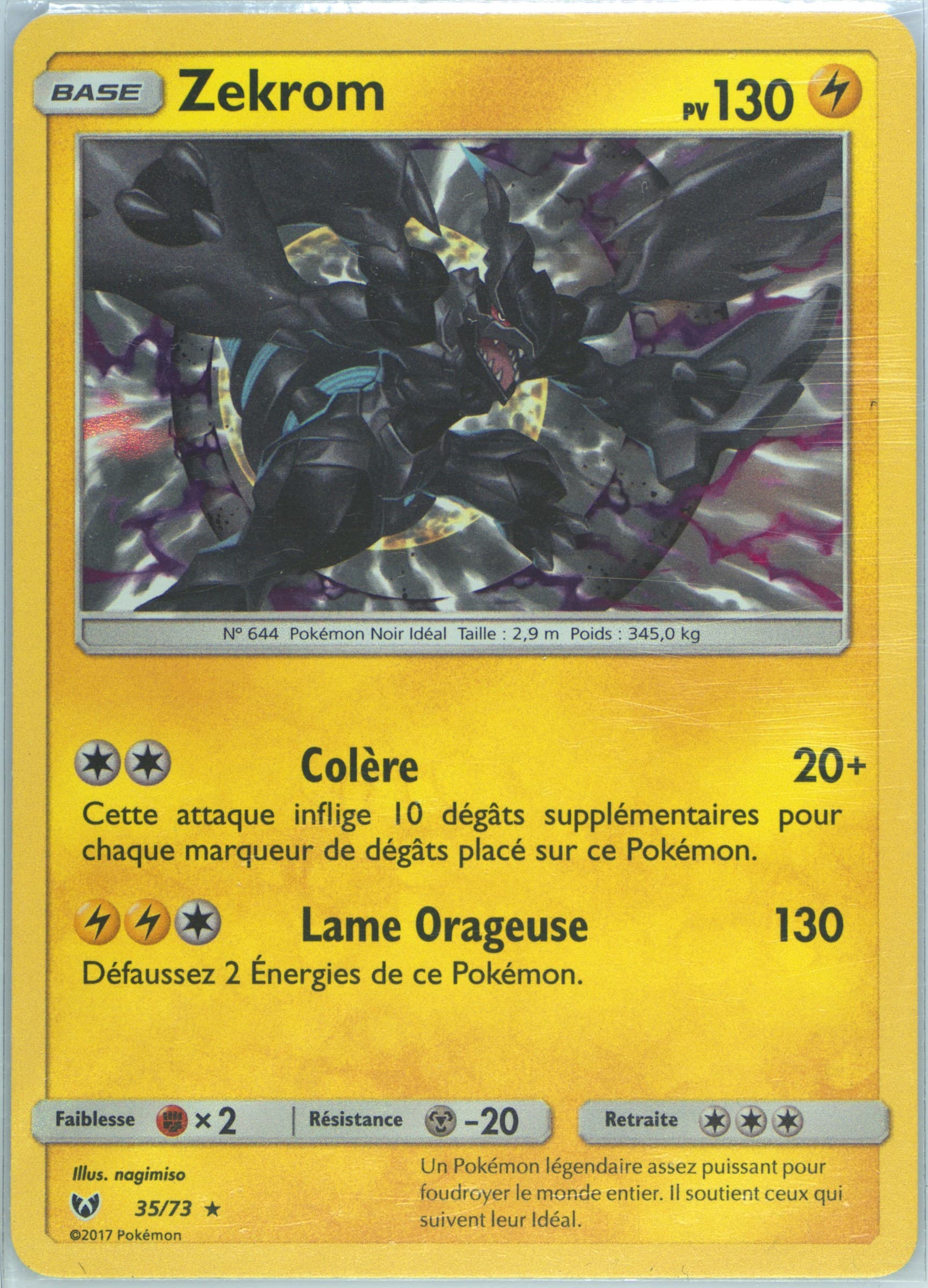Zekrom-Holo French (35) 2017 Pokemon Sun & Moon Shining Legends