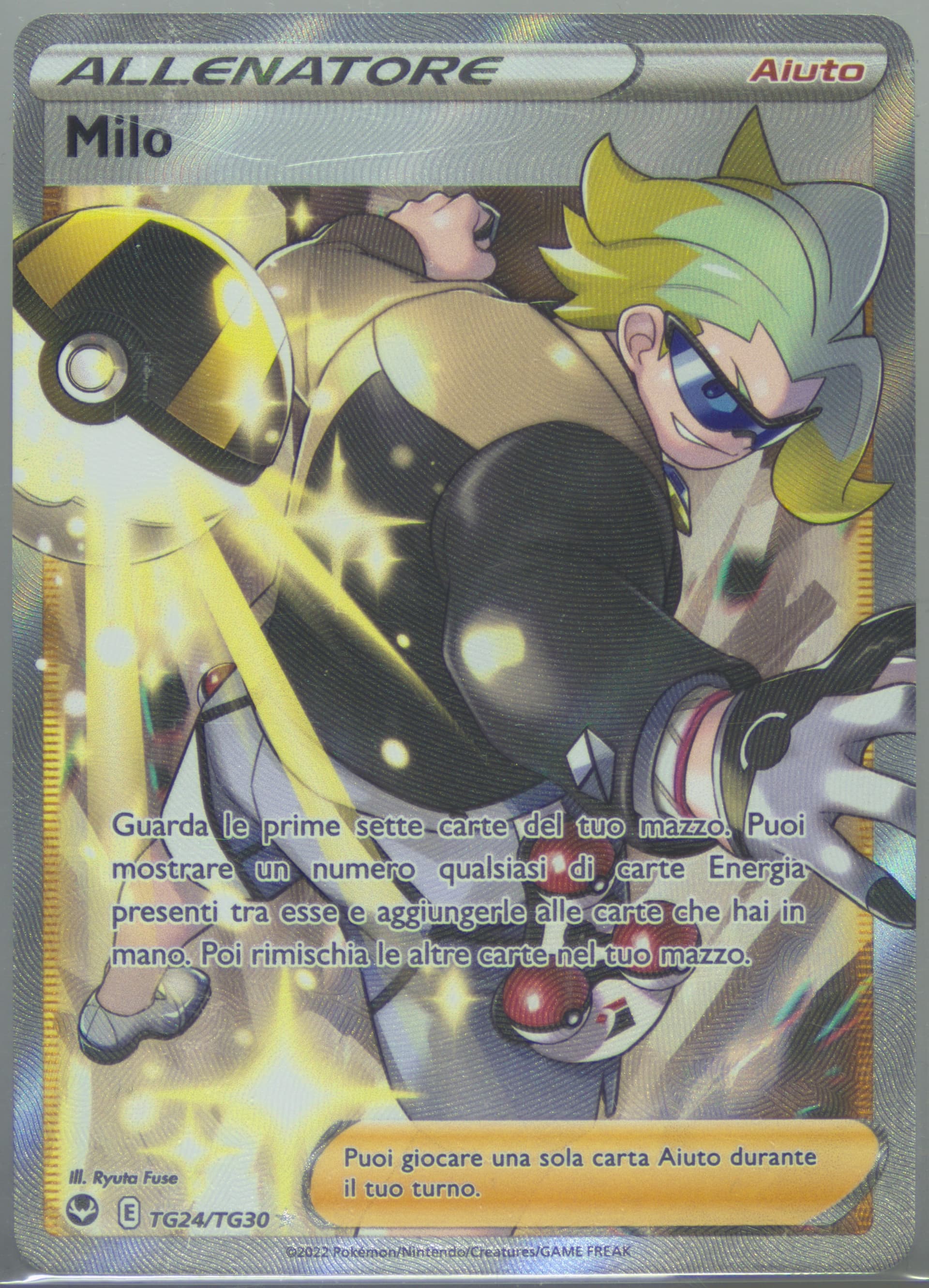 Full Art/Milo Italian (TG24) 2022 Pokemon Sword & Shield Silver Tempest