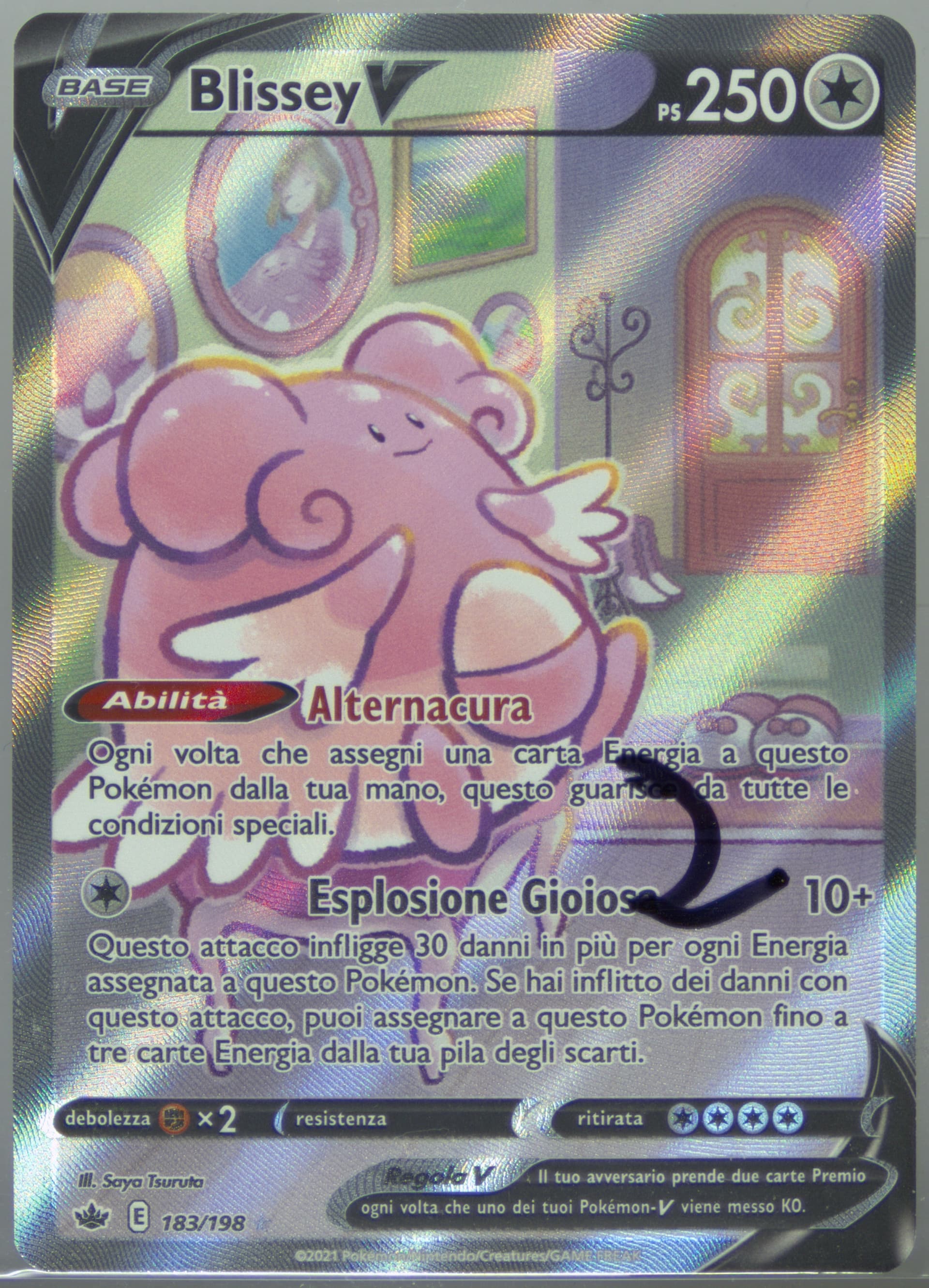 Full Art/Blissey V Italian (183) 2021 Pokemon Sword & Shield Chilling Reign