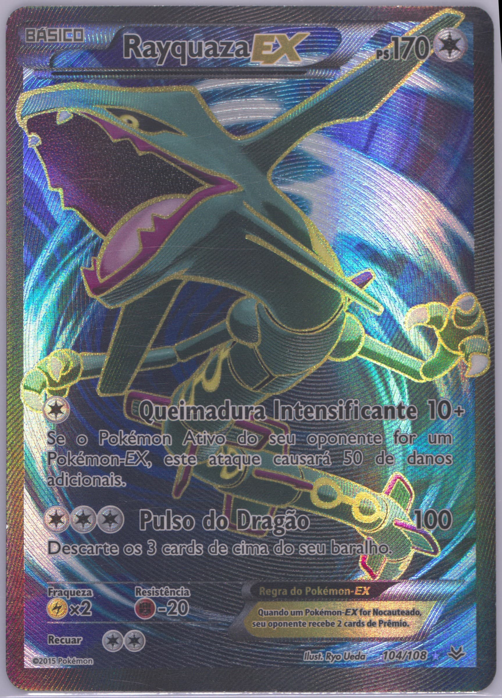 Full Art/Rayquaza EX Portuguese (104) 2015 Pokemon XY Roaring Skies