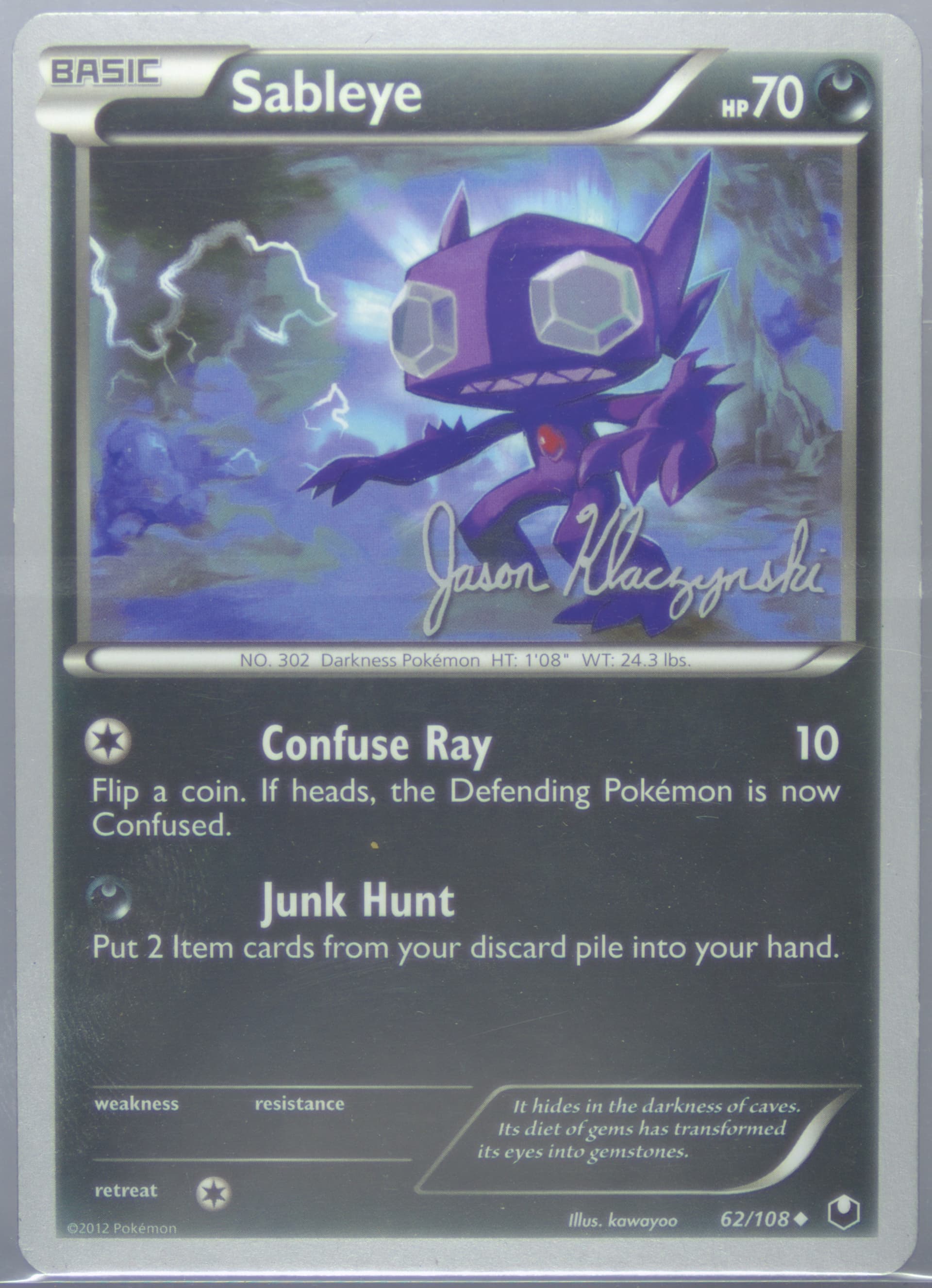 Sableye Darkrai Deck (62) 2013 Pokemon World Championship Deck Promo