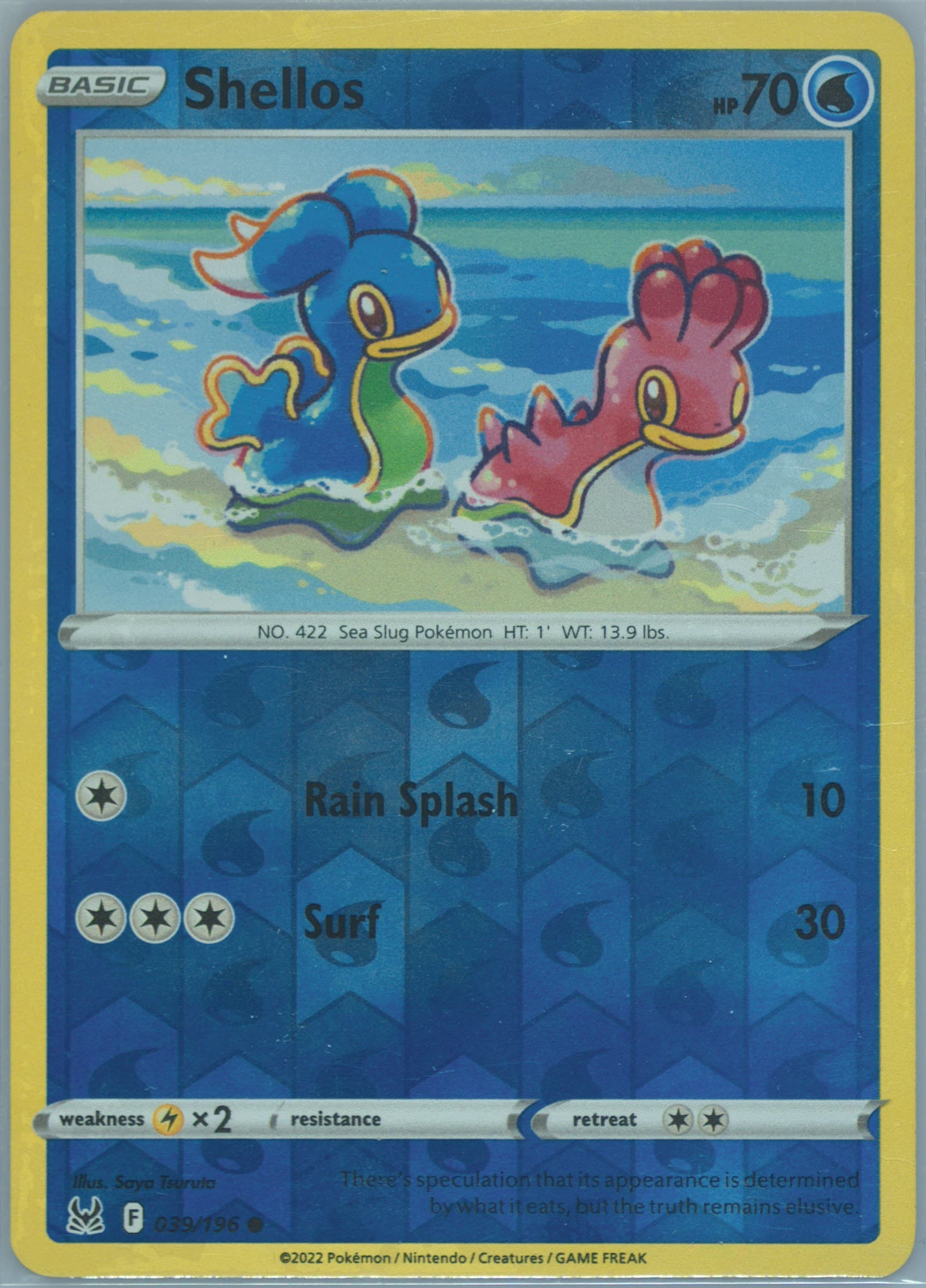 Shellos-Reverse Foil (039) 2022 Pokemon Sword & Shield Lost Origin