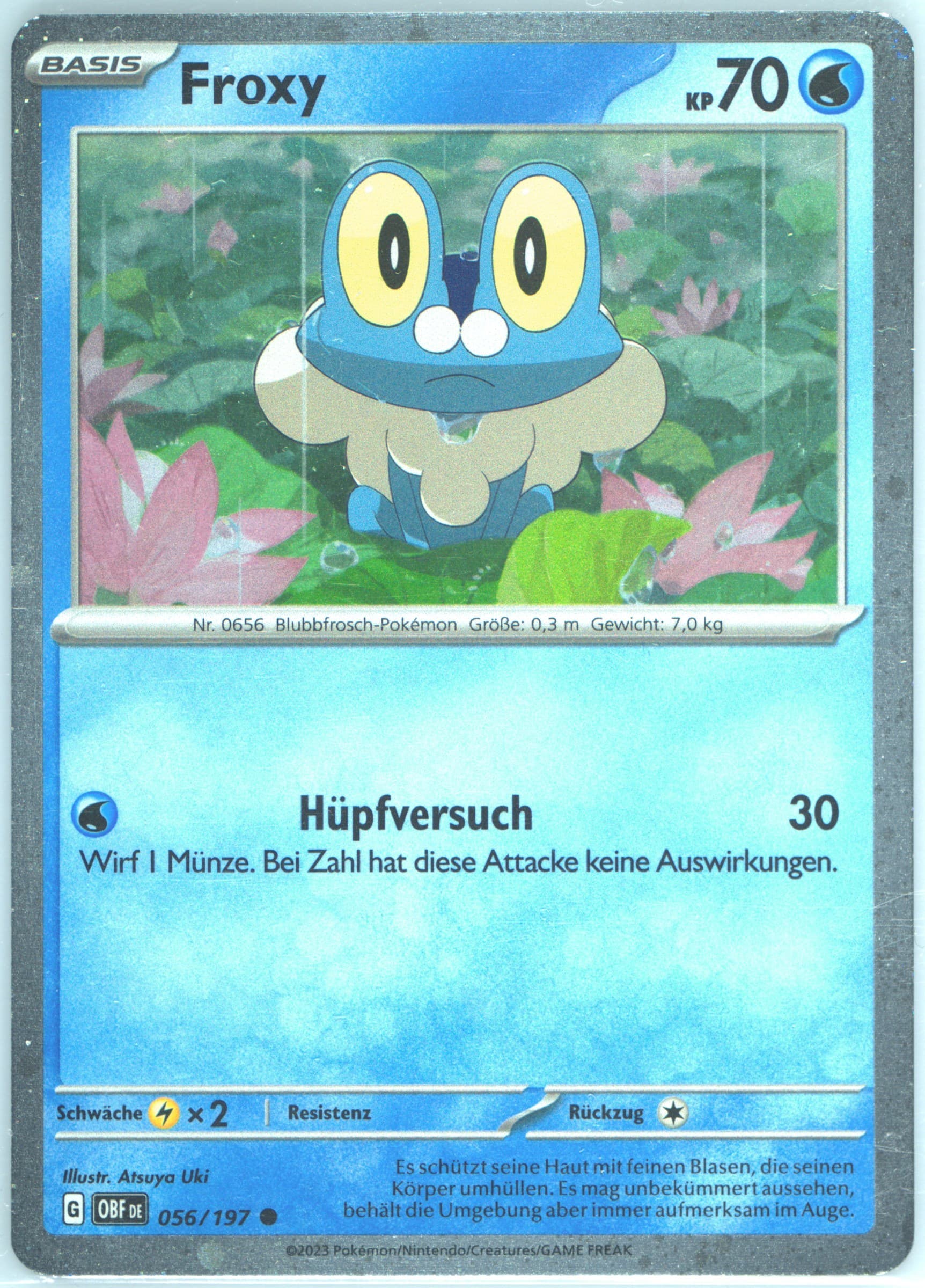Froakie Shrouded Fable Illustration Collection (056) 2023 Pokemon German Obf de-Obsidian Flames
