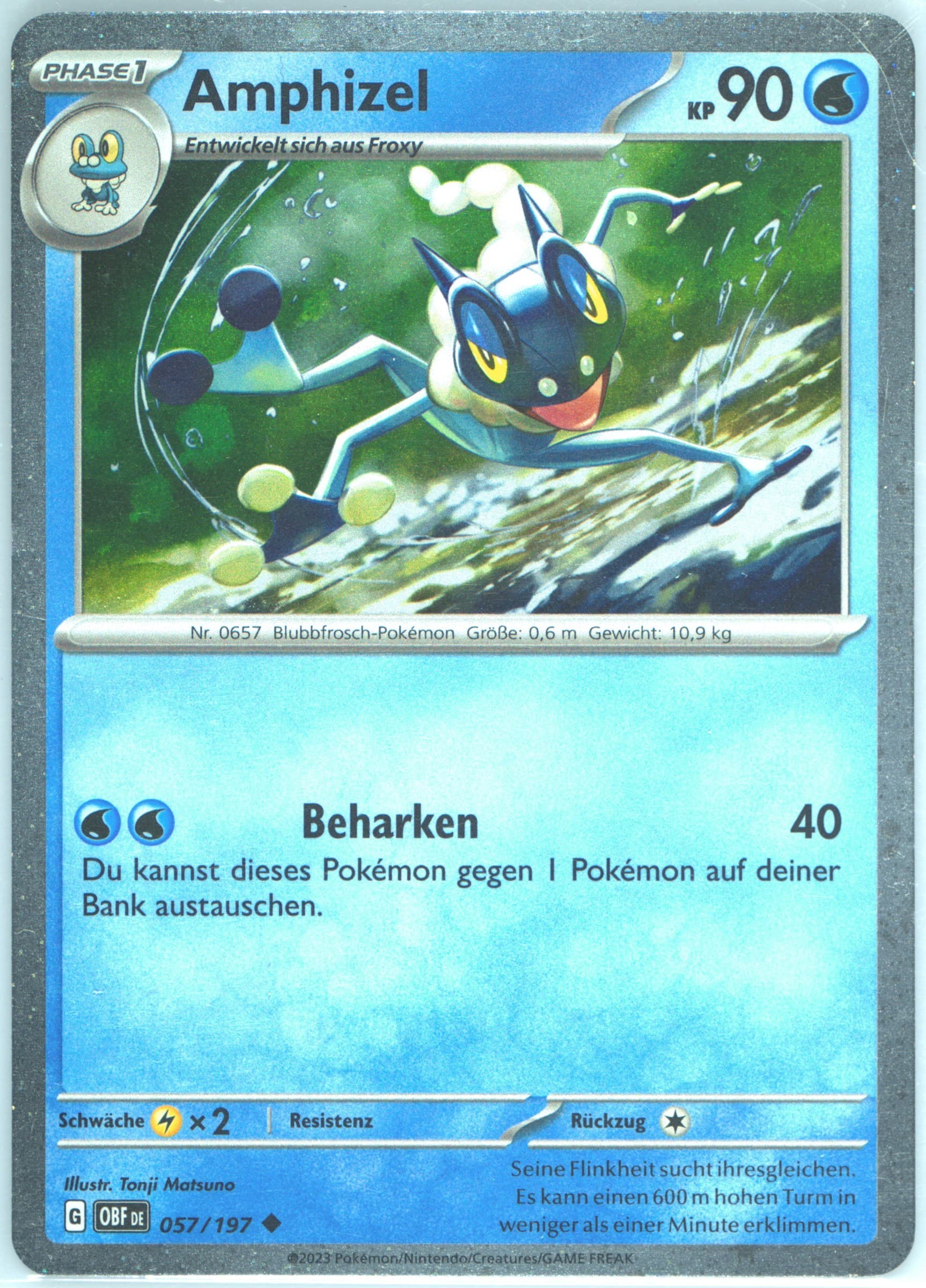 Frogadier Shrouded Fable Illustration Collection (057) 2023 Pokemon German Obf de-Obsidian Flames