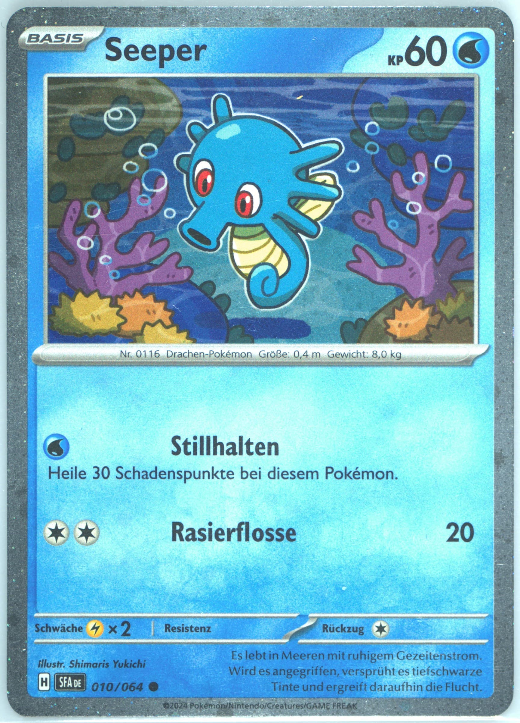Horsea Shrouded Fable Special Illustration Collection (010) 2024 Pokemon German Sfa de-Shrouded Fable