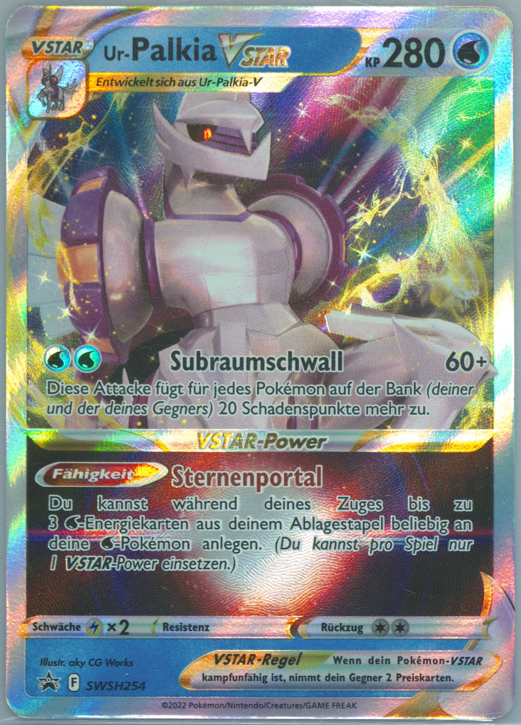 UR-Palkia Vstar Origin Forme Palkia Vstar Premium Collection-German (254) 2022 Pokemon Swsh Black Star Promo