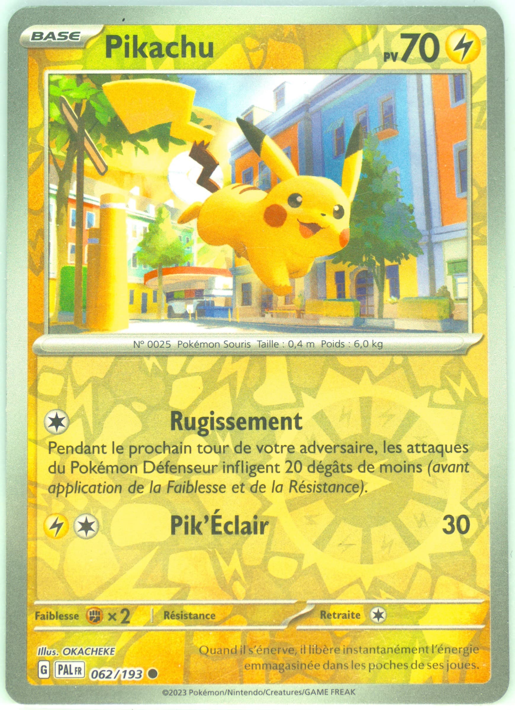 Pikachu Reverse Holo (062) 2023 Pokemon French Pal FR-Paldea Evolved