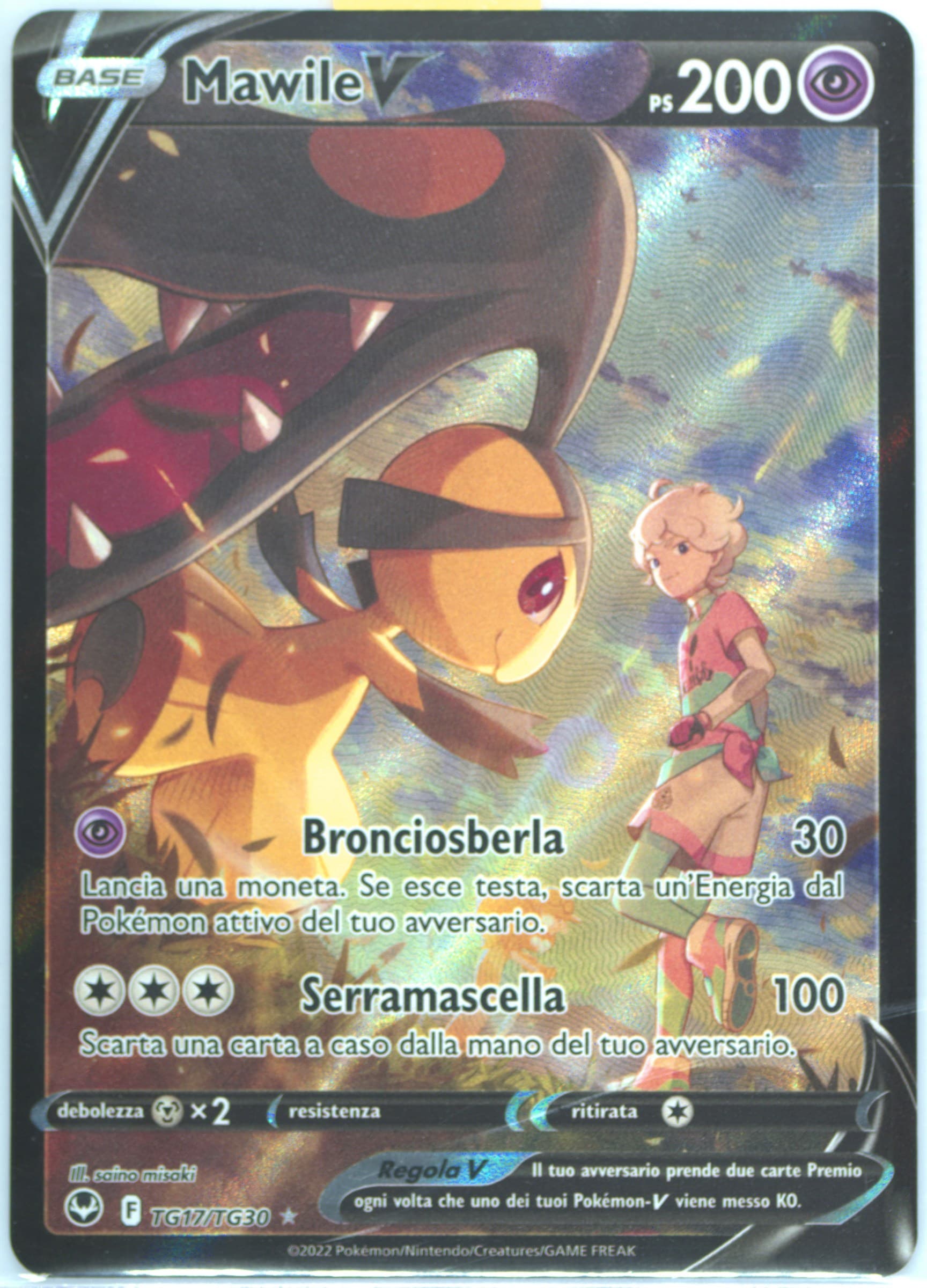 Full Art/Mawile V Italian (TG17) 2022 Pokemon Sword & Shield Silver Tempest