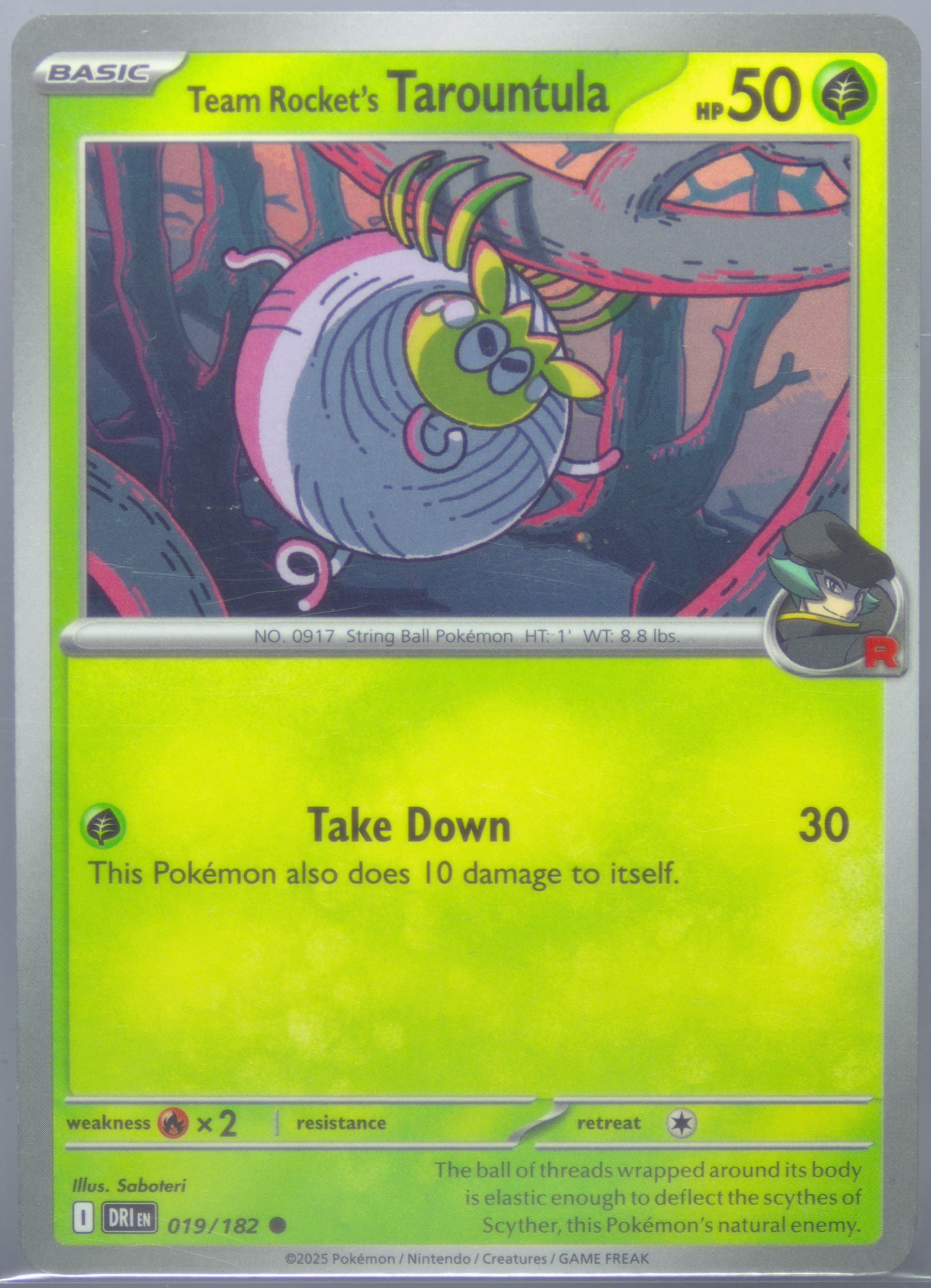 Team Rocket's Tarountula (019) 2025 Pokemon Dri EN-Destined Rivals