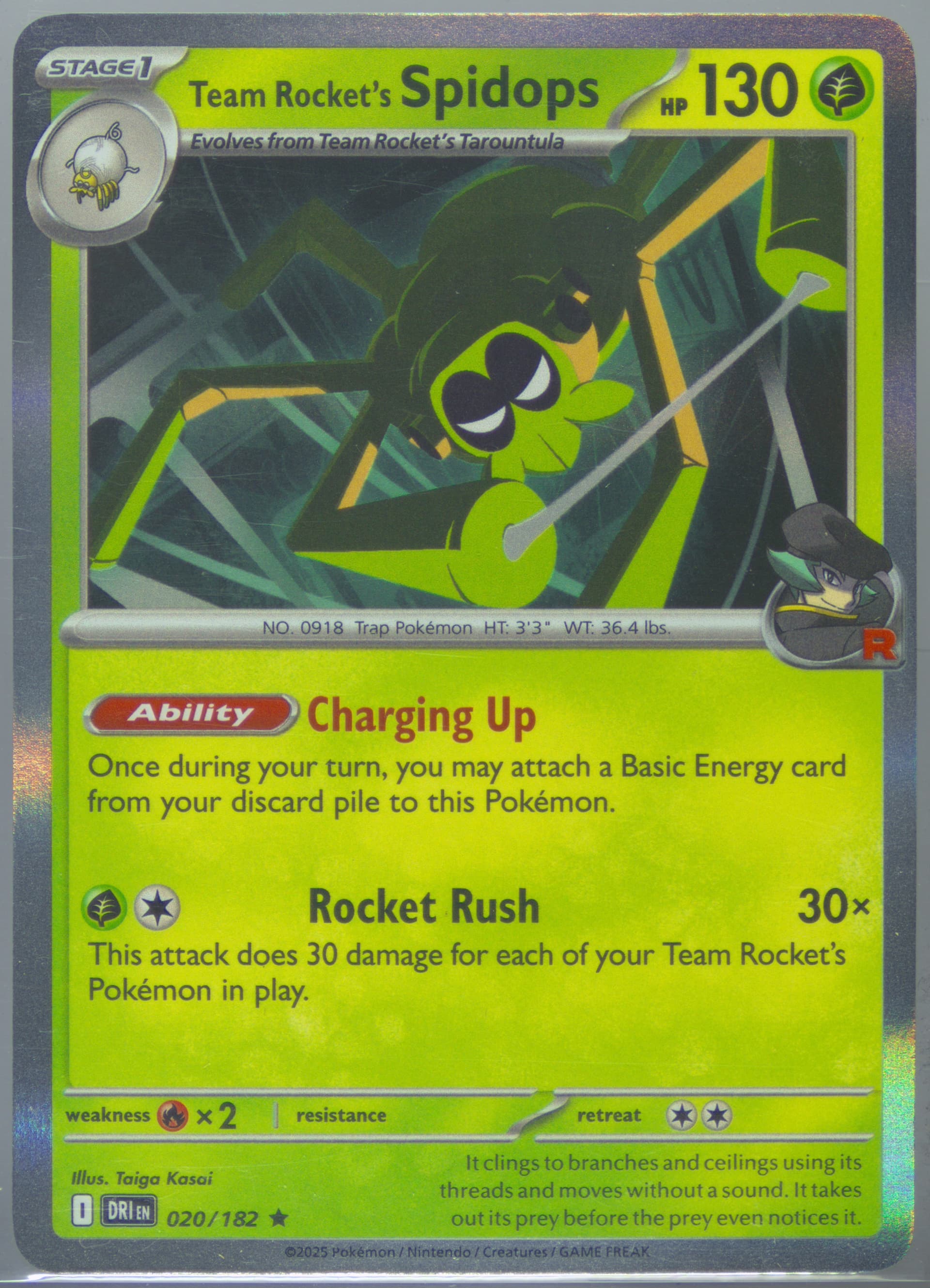 Team Rocket's Spidops (020) 2025 Pokemon Dri EN-Destined Rivals