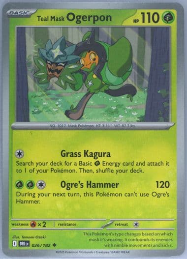 Teal Mask Ogerpon (026) 2025 Pokemon Dri EN-Destined Rivals