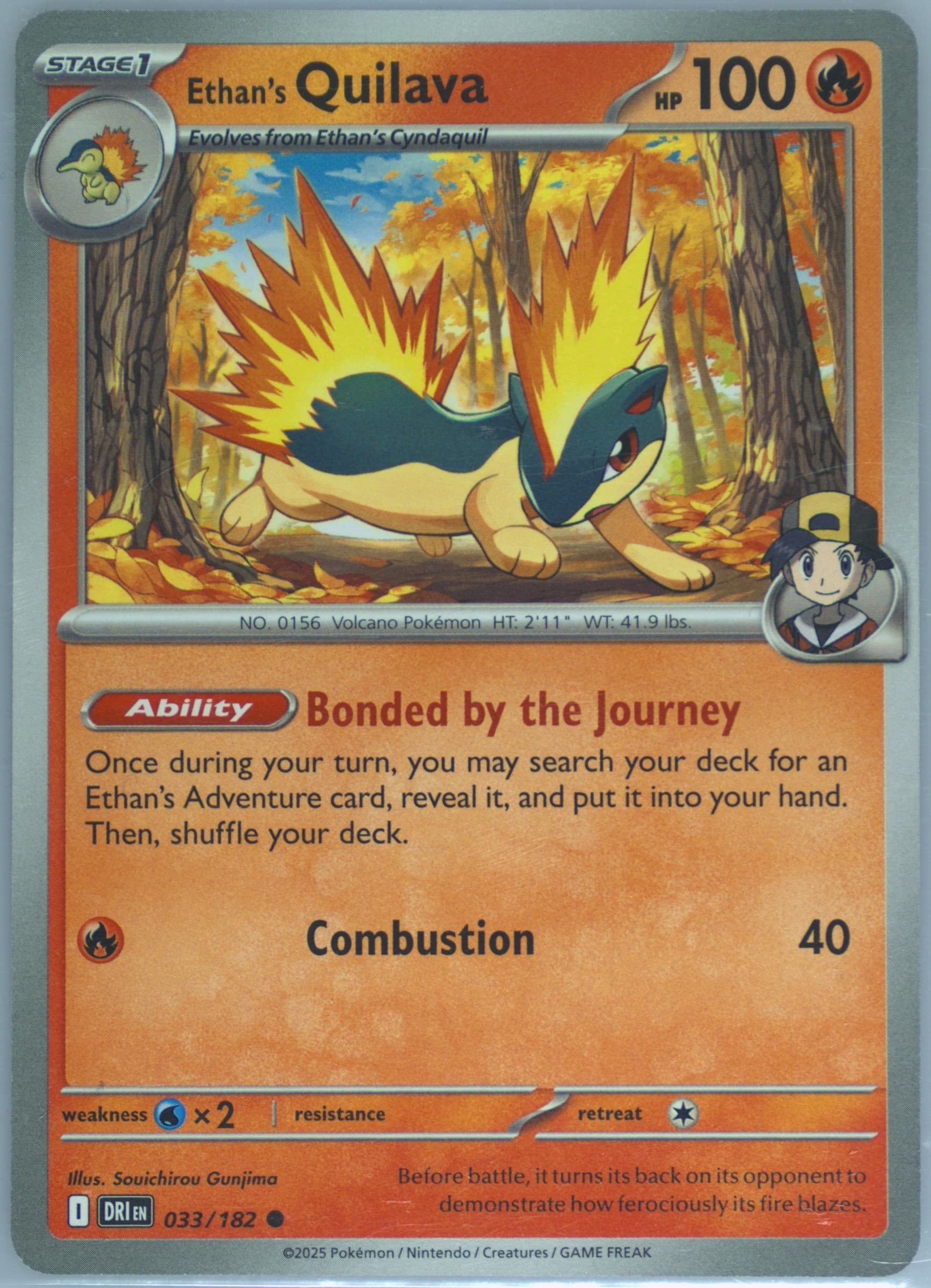 Ethan's Quilava (033) 2025 Pokemon Dri EN-Destined Rivals