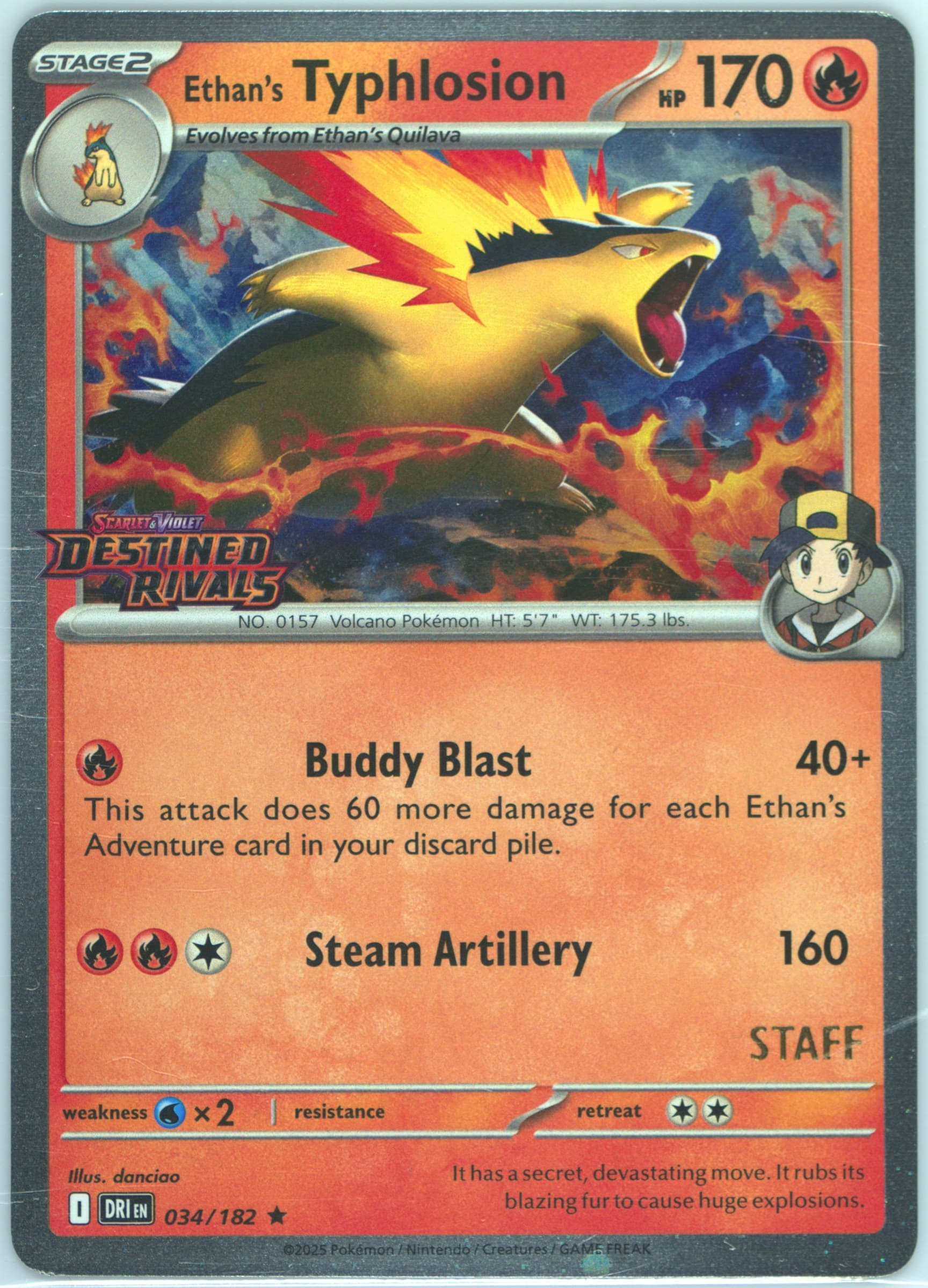 Ethan's Typhlosion (034) 2025 Pokemon Dri EN-Destined Rivals