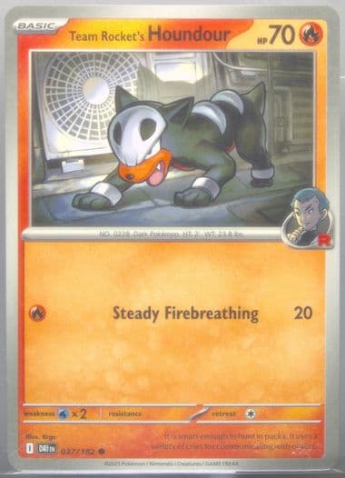 Team Rocket's Houndour (037) 2025 Pokemon Dri EN-Destined Rivals