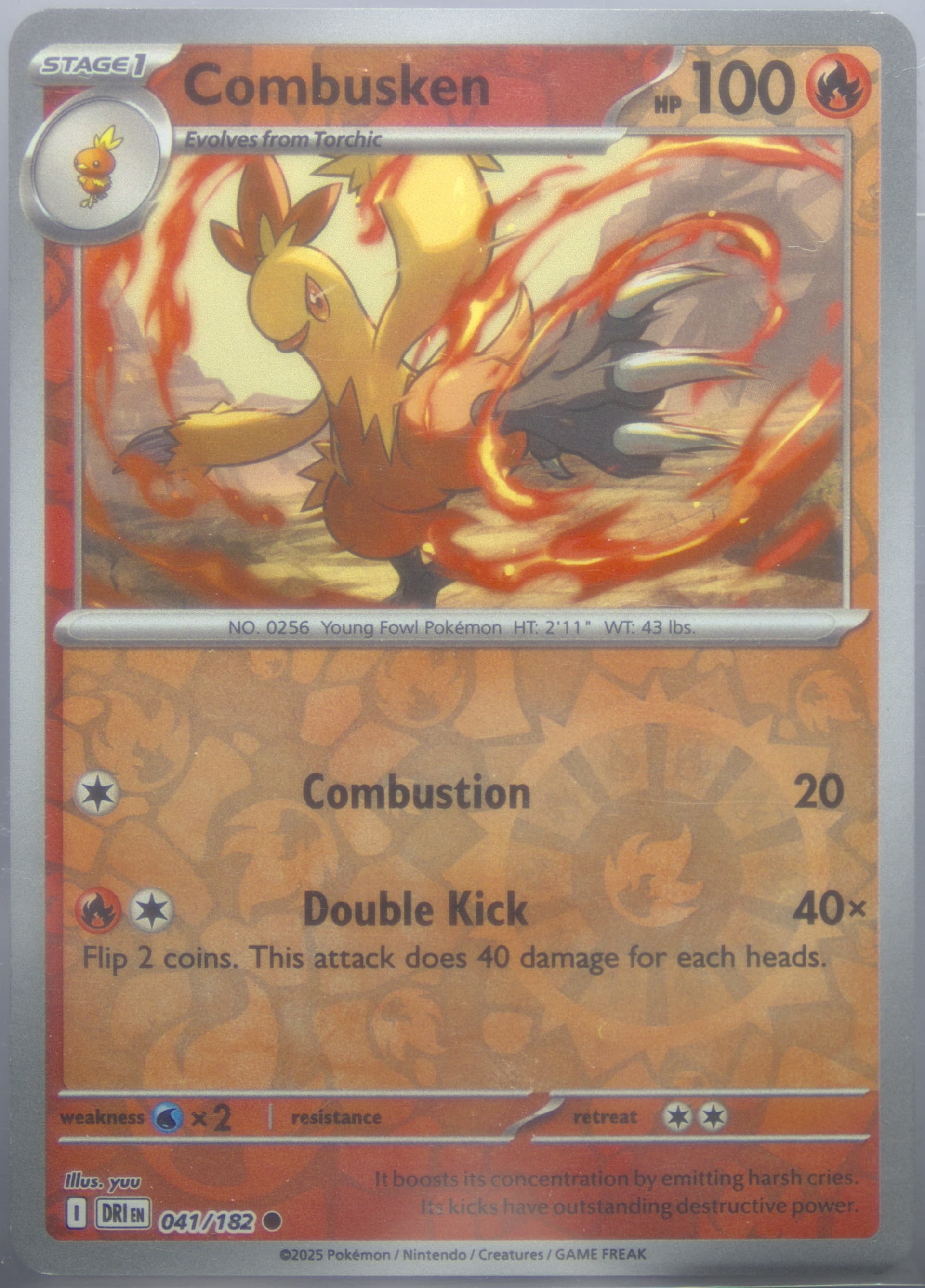 Combusken (041) 2025 Pokemon Dri EN-Destined Rivals