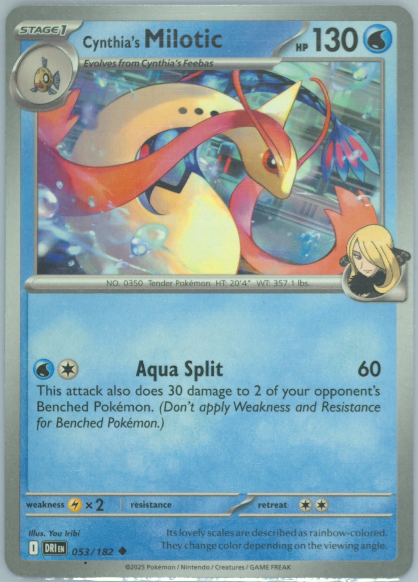 Cynthia's Milotic (053) 2025 Pokemon Dri EN-Destined Rivals