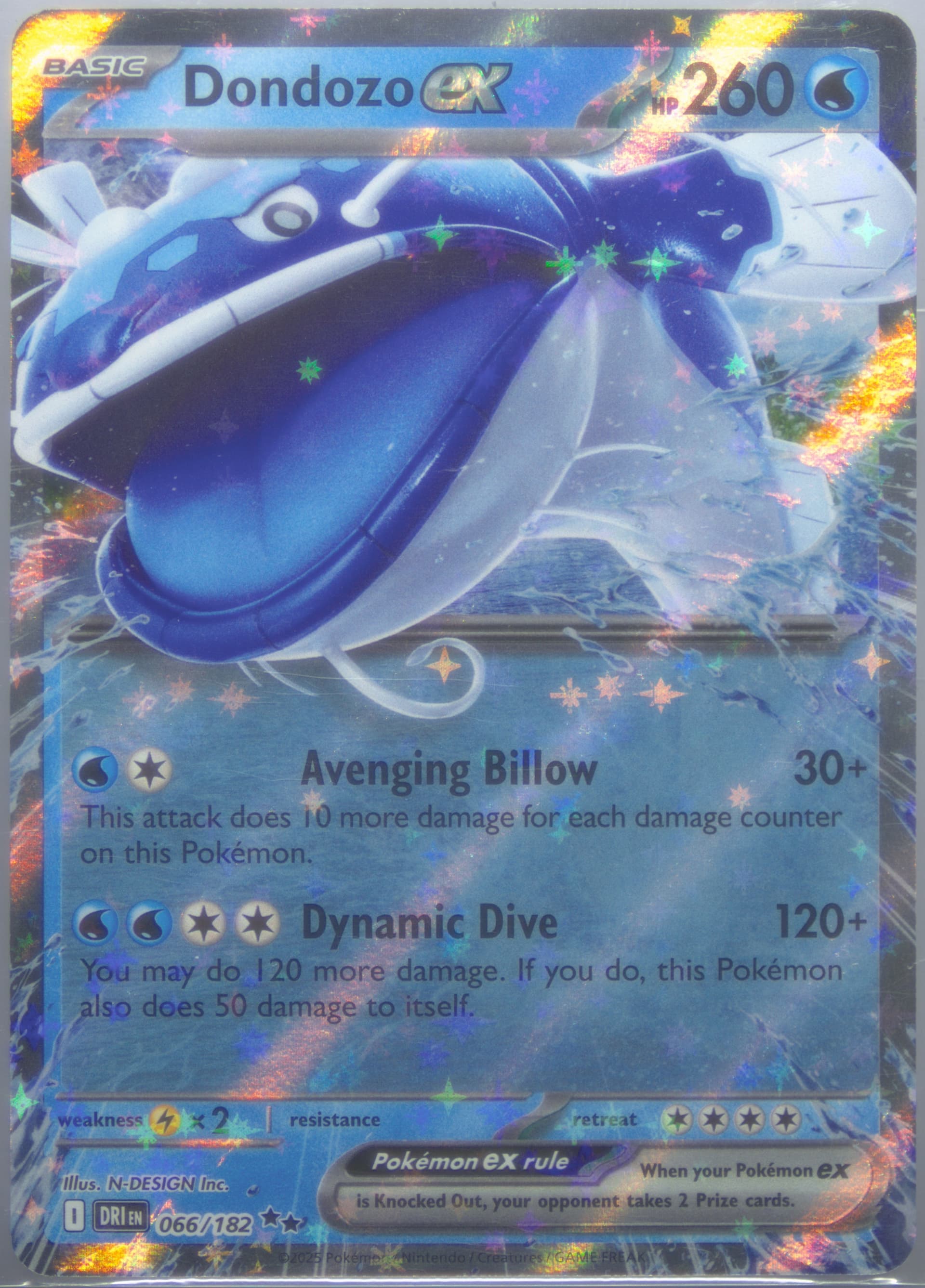 Dondozo EX (066) 2025 Pokemon Dri EN-Destined Rivals