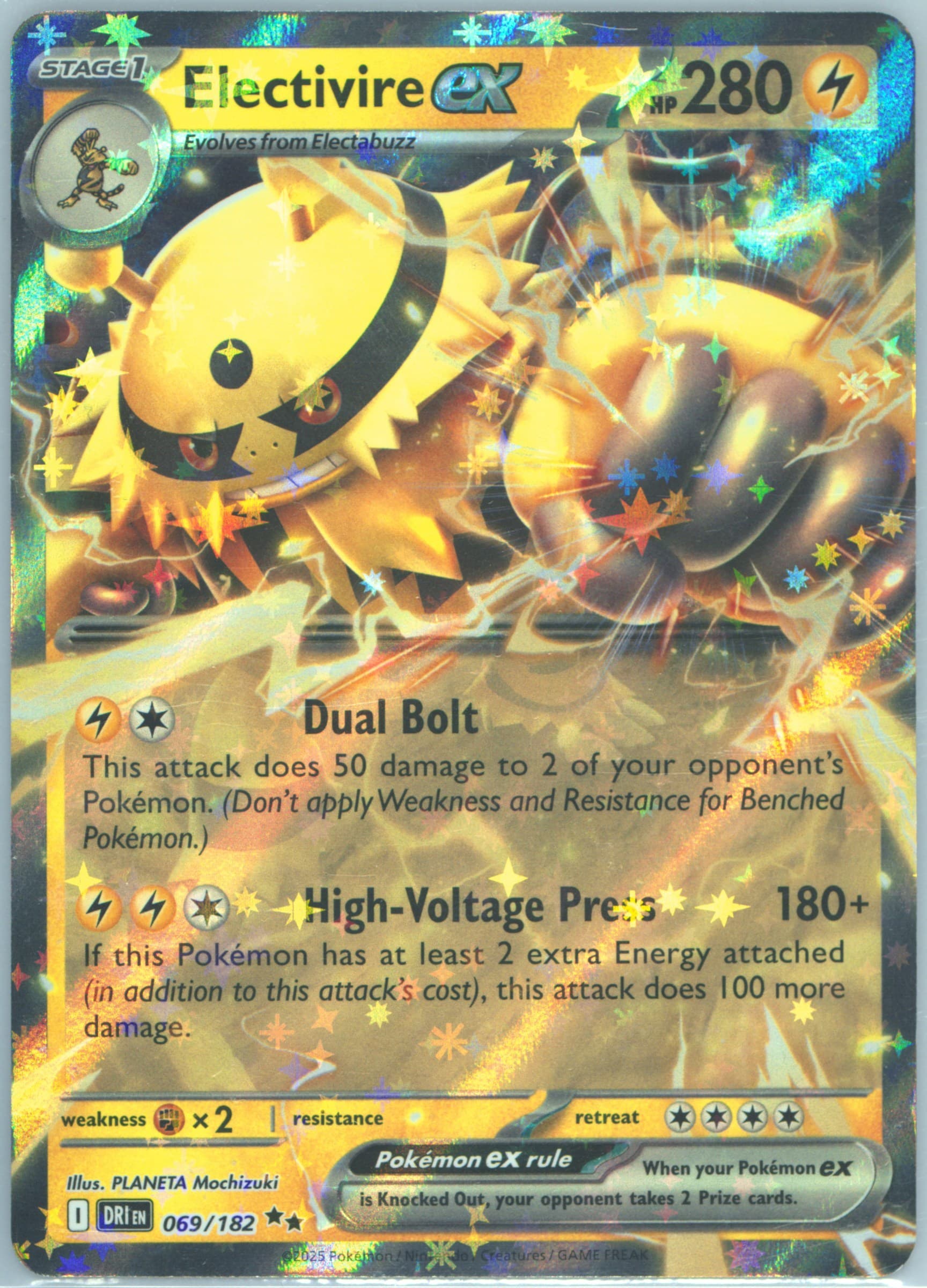 Electivire EX (069) 2025 Pokemon Dri EN-Destined Rivals