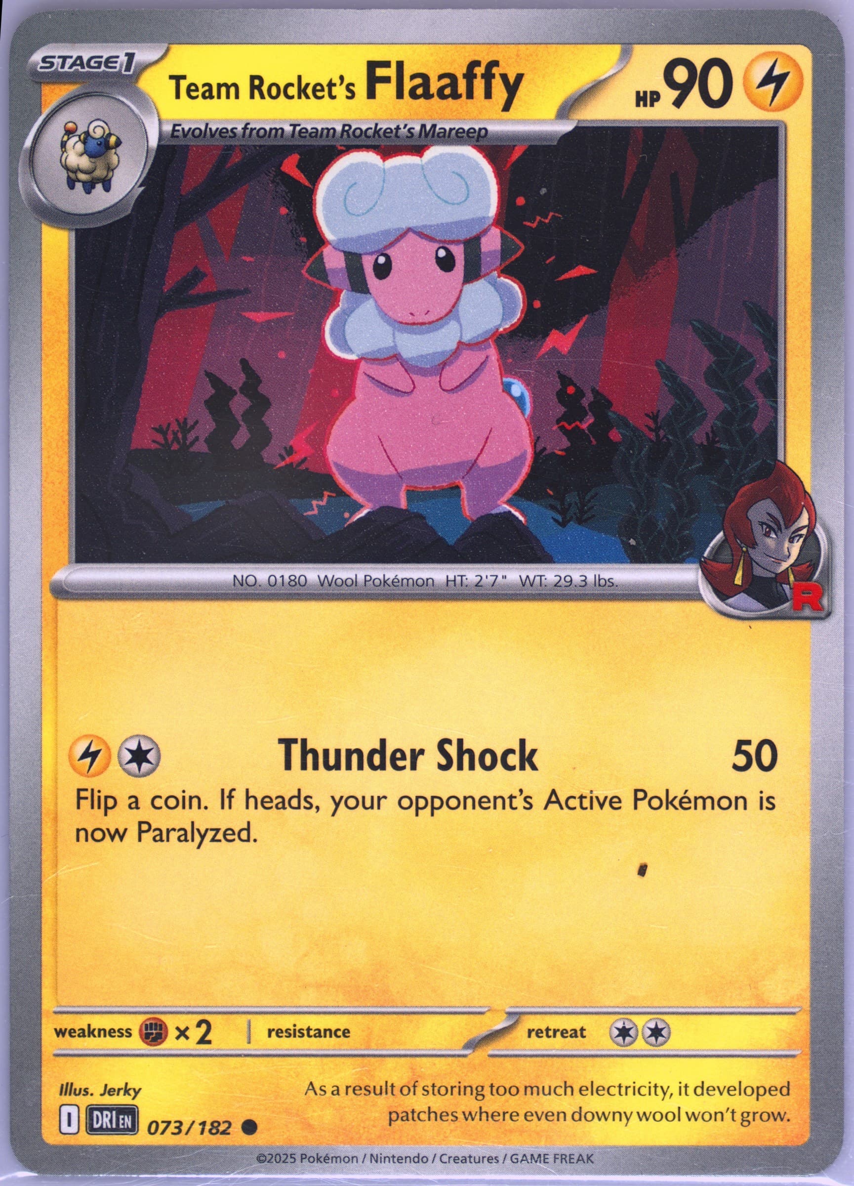 Team Rocket's Flaaffy (073) 2025 Pokemon Dri EN-Destined Rivals