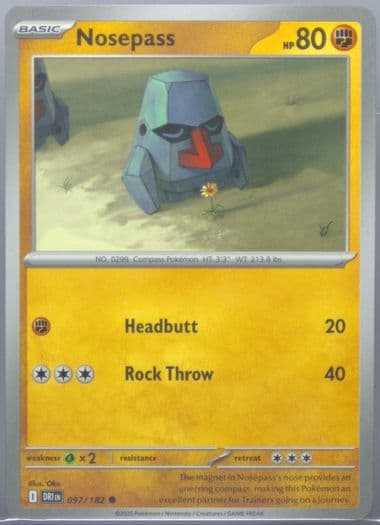 Nosepass (097) 2025 Pokemon Dri EN-Destined Rivals