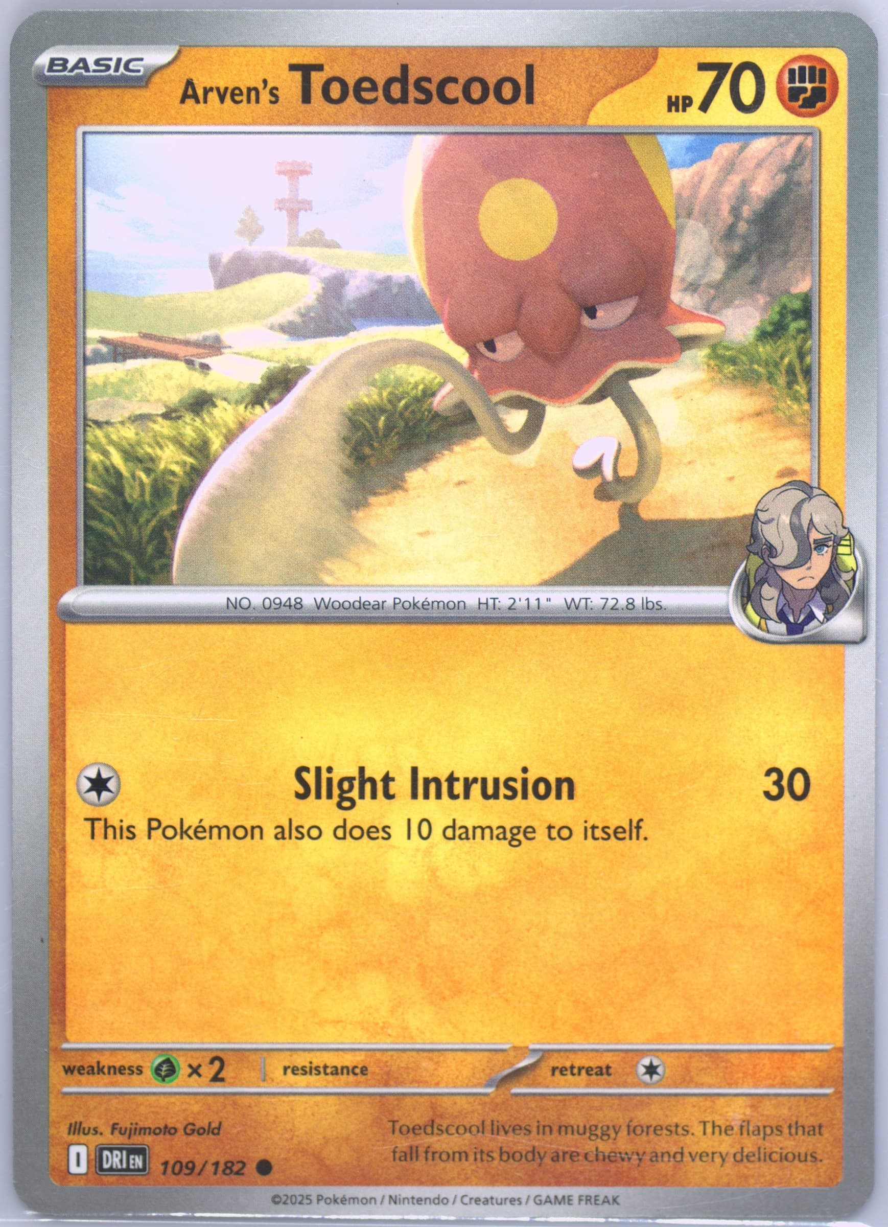 Arven's Toedscool (109) 2025 Pokemon Dri EN-Destined Rivals