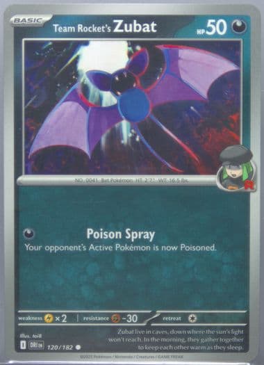 Team Rocket's Zubat (120) 2025 Pokemon Dri EN-Destined Rivals