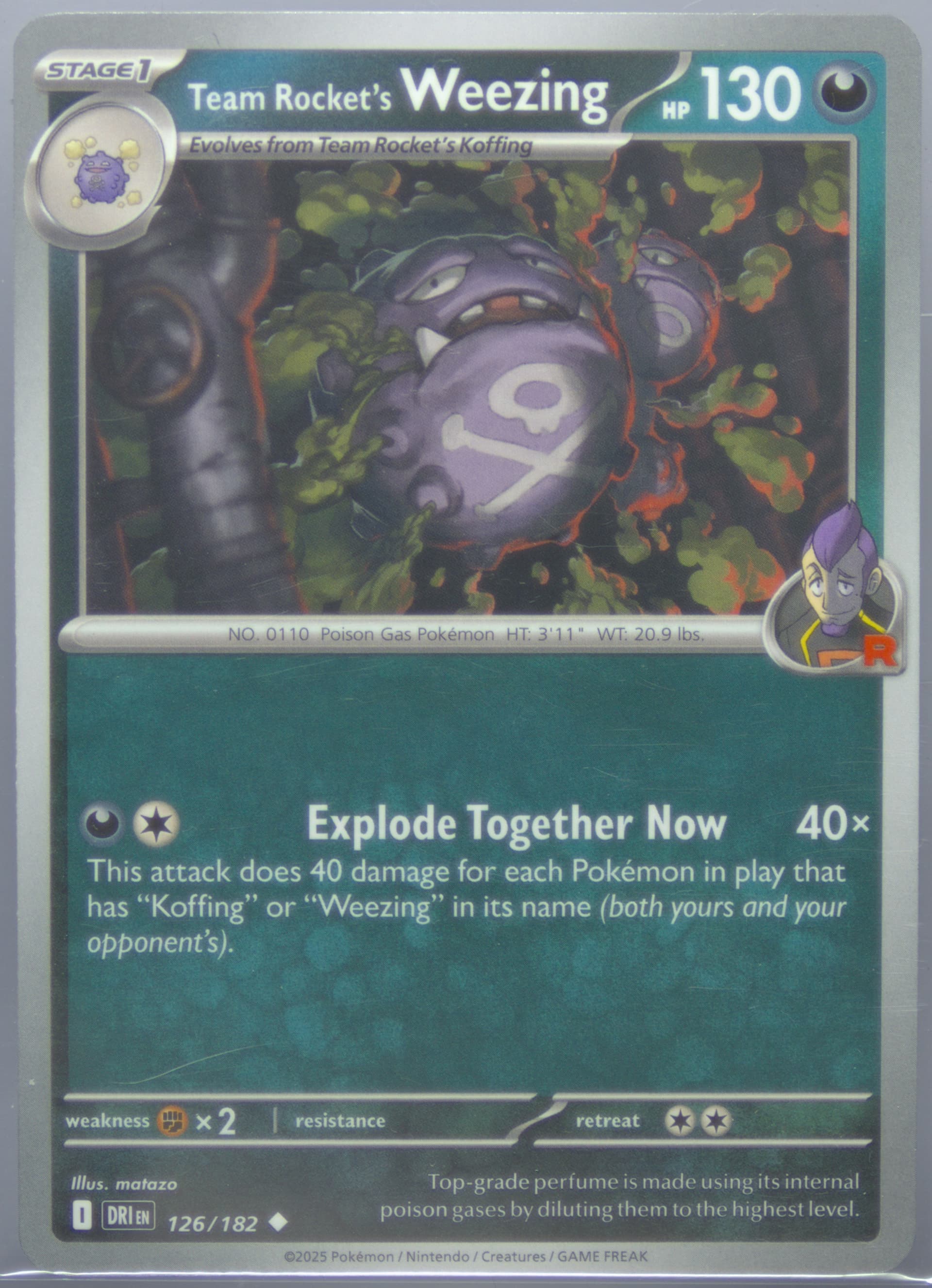 Team Rocket's Weezing (126) 2025 Pokemon Dri EN-Destined Rivals