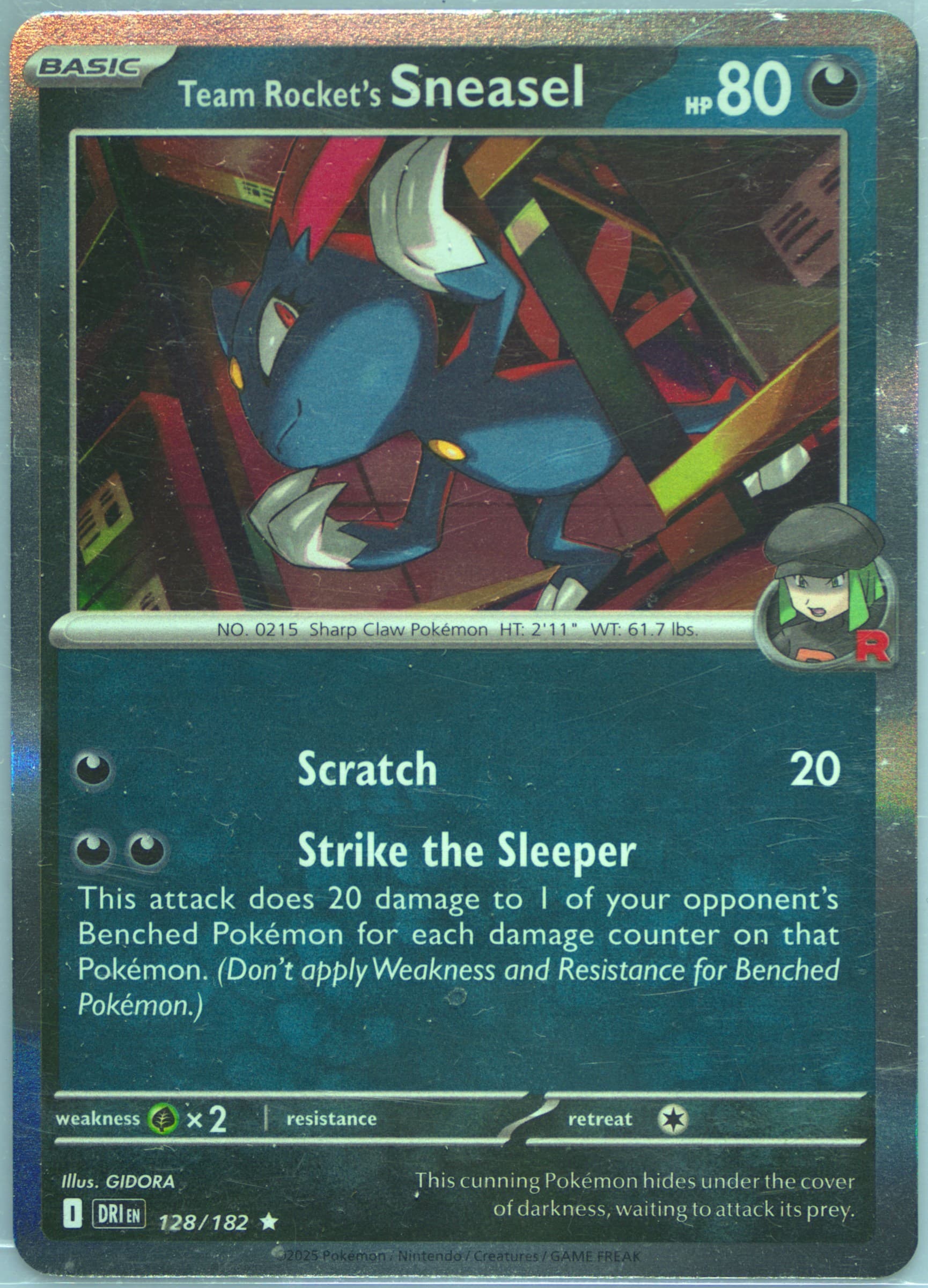 Team Rocket's Sneasel (128) 2025 Pokemon Dri EN-Destined Rivals