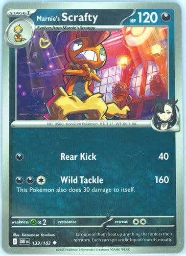 Marnie's Scrafty (133) 2025 Pokemon Dri EN-Destined Rivals