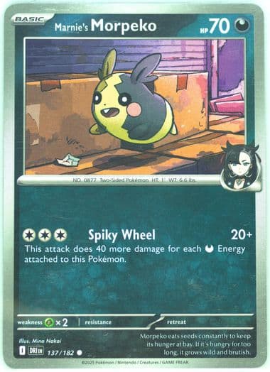Marnie's Morpeko (137) 2025 Pokemon Dri EN-Destined Rivals