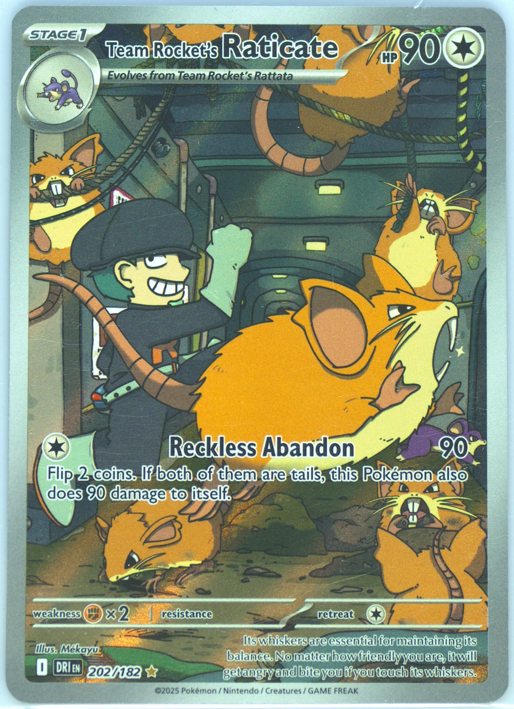Team Rocket's Raticate (148) 2025 Pokemon Dri EN-Destined Rivals