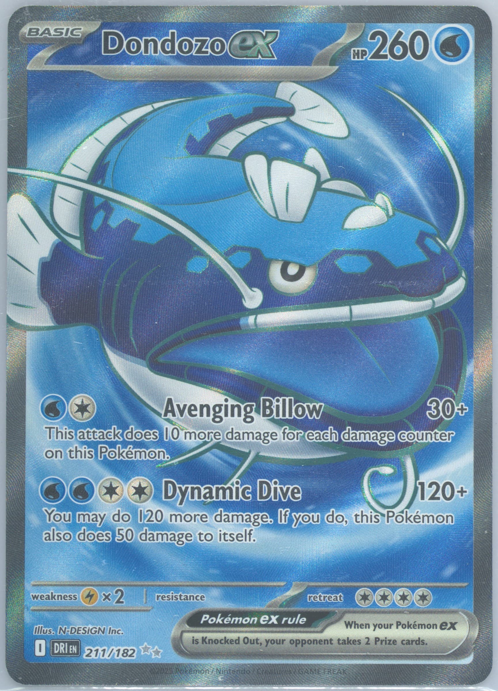 Dondozo EX Ultra Rare (211) 2025 Pokemon Dri EN-Destined Rivals