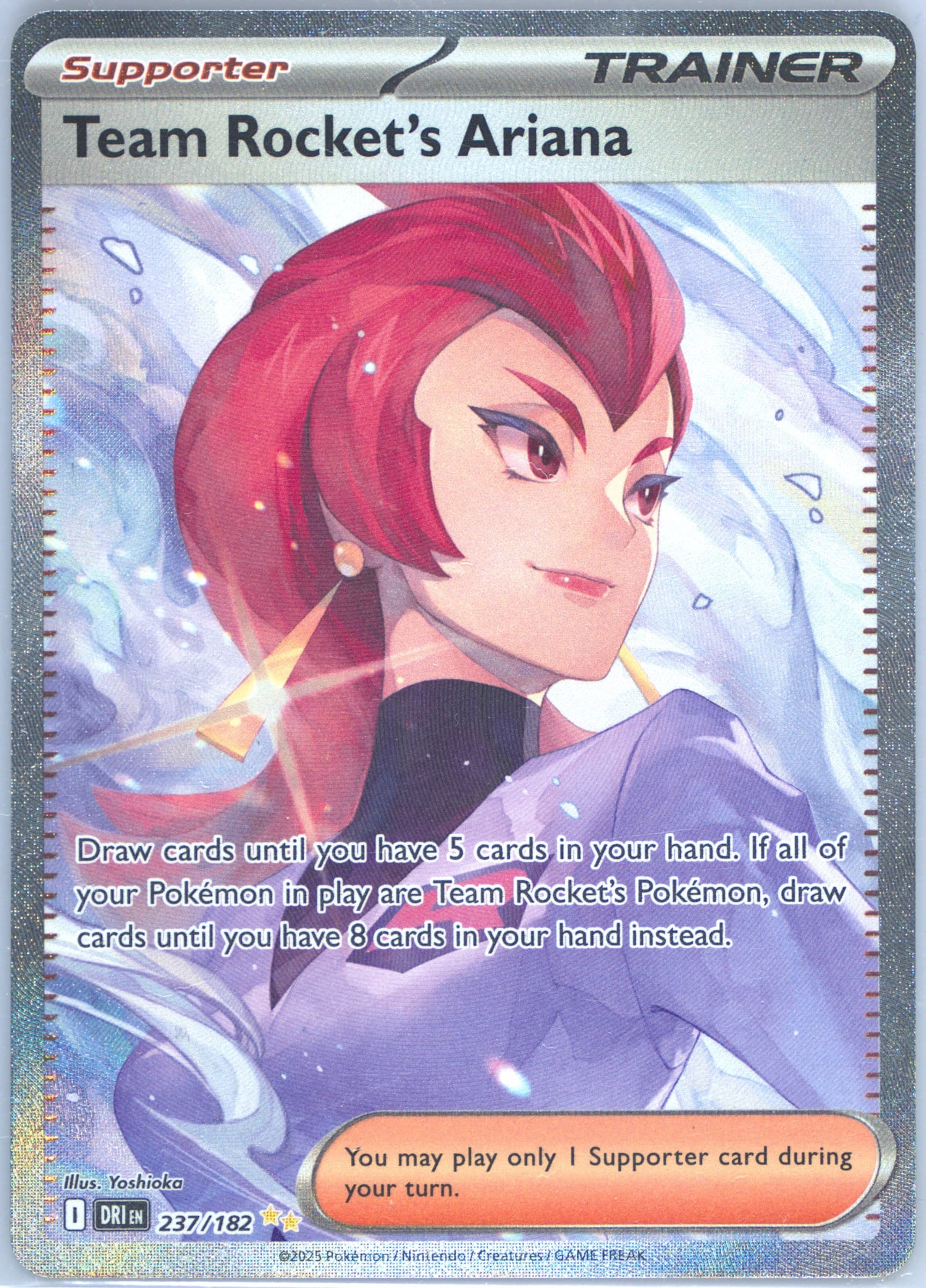 Team Rocket's Ariana Special Illustration Rare (237) 2025 Pokemon Dri EN-Destined Rivals