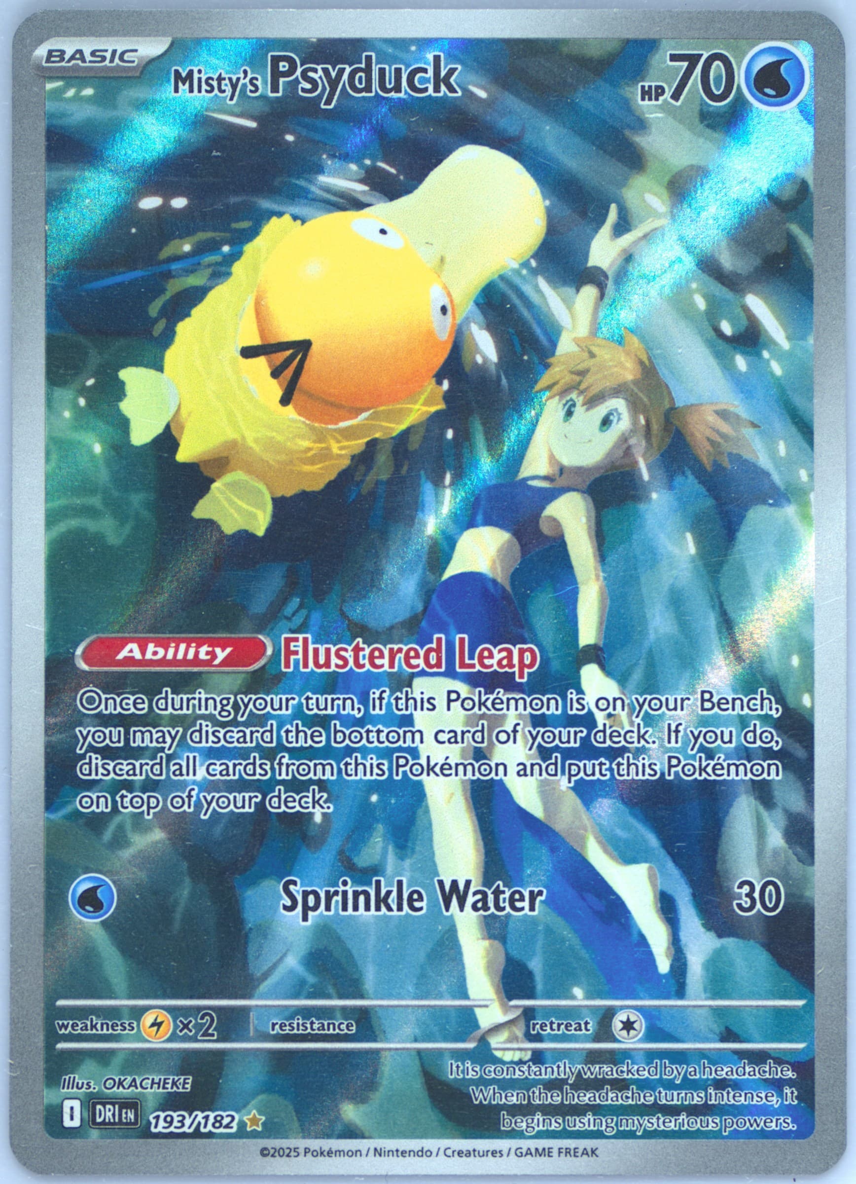 Misty's Psyduck Illustration Rare (193) 2025 Pokemon German Dri de-Destined Rivals