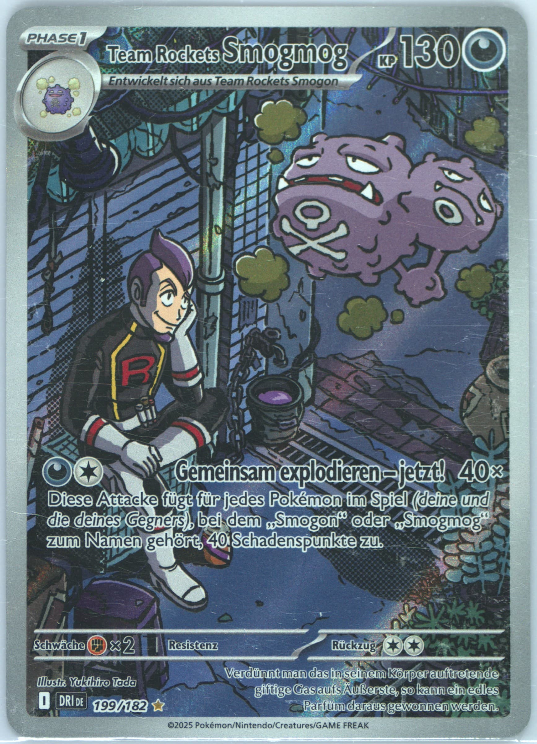 Team Rocket's Weezing Illustration Rare (199) 2025 Pokemon German Dri de-Destined Rivals