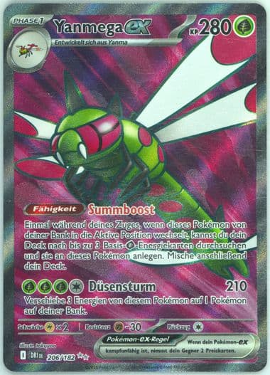 Yanmega EX Ultra Rare (206) 2025 Pokemon German Dri de-Destined Rivals