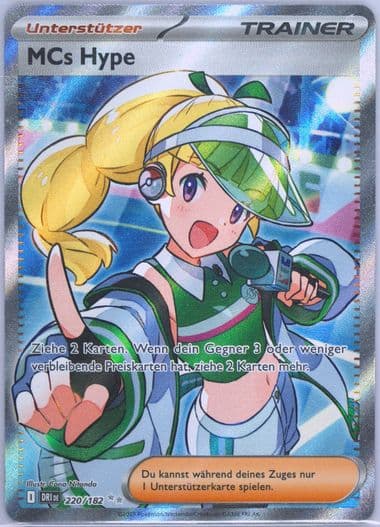 Emcee's Hype Ultra Rare (220) 2025 Pokemon German Dri de-Destined Rivals