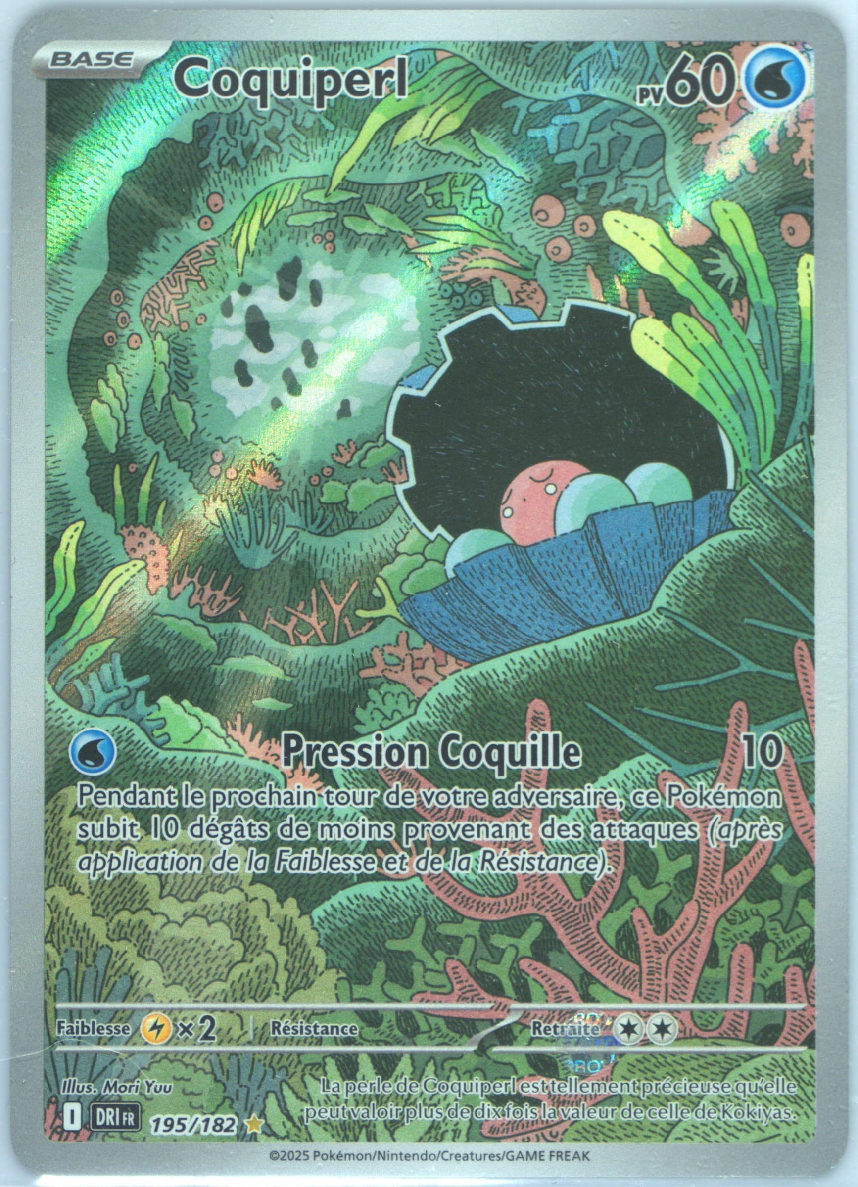 Clamperl Illustration Rare (195) 2025 Pokemon French Dri FR-Destined Rivals