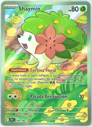 Shaymin Illustration Rare (185) 2025 Pokemon Spanish Dri ES-Destined Rivals