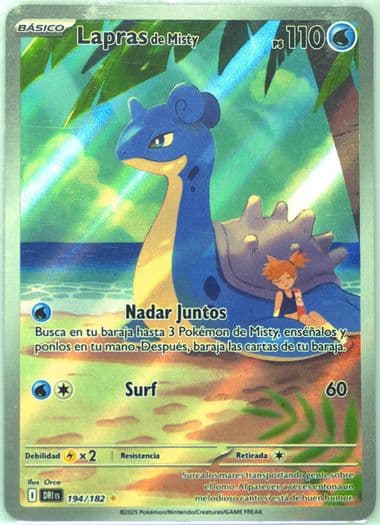 Misty's Lapras Illustration Rare (194) 2025 Pokemon Spanish Dri ES-Destined Rivals