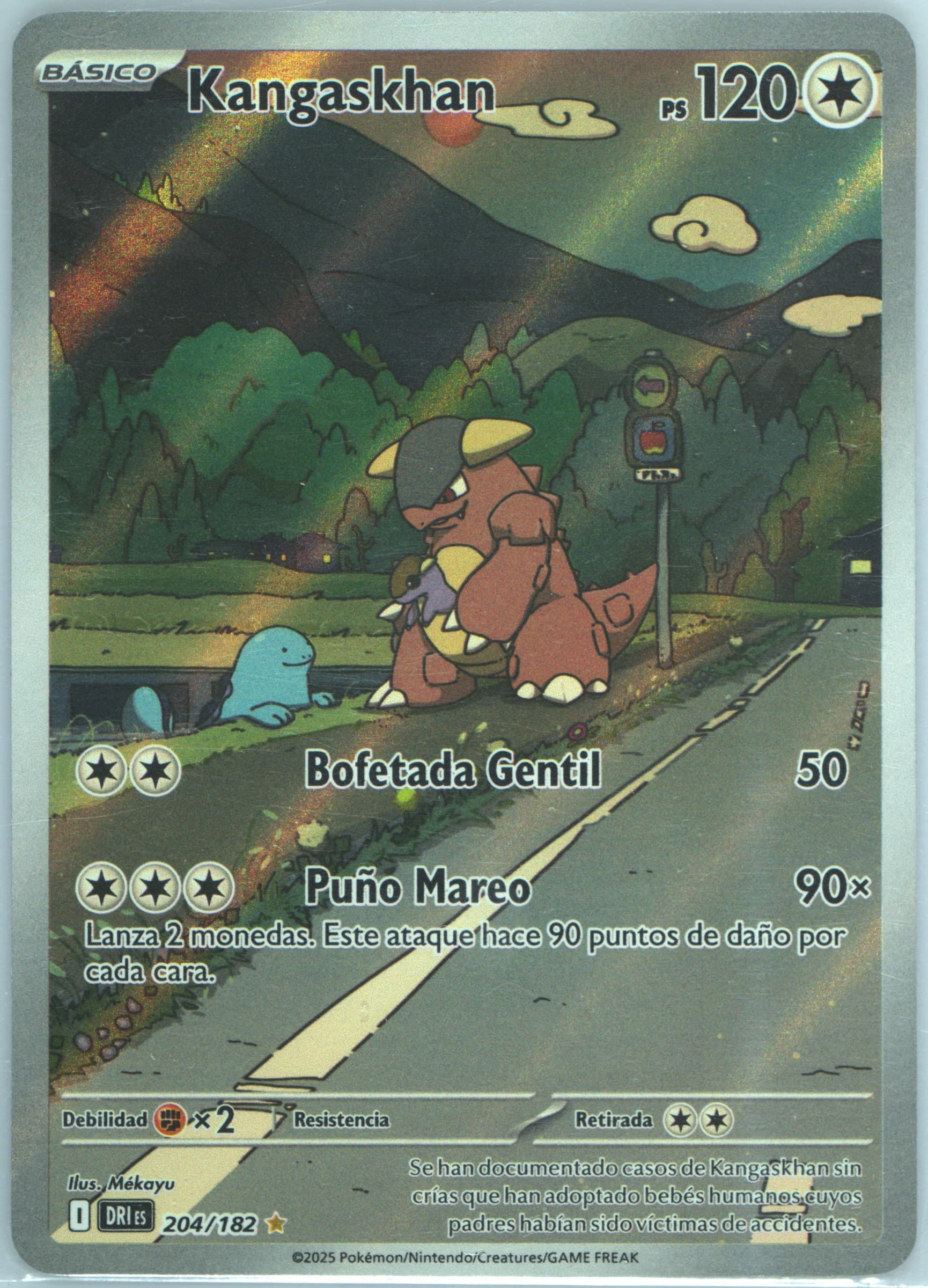 Kangaskhan Illustration Rare (204) 2025 Pokemon Spanish Dri ES-Destined Rivals