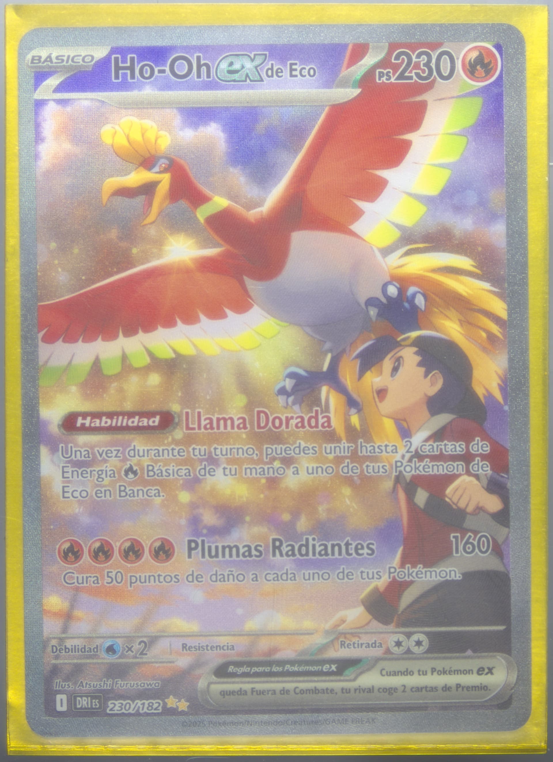 Ethan's HO-Oh EX Special Illustration Rare (230) 2025 Pokemon Spanish Dri ES-Destined Rivals